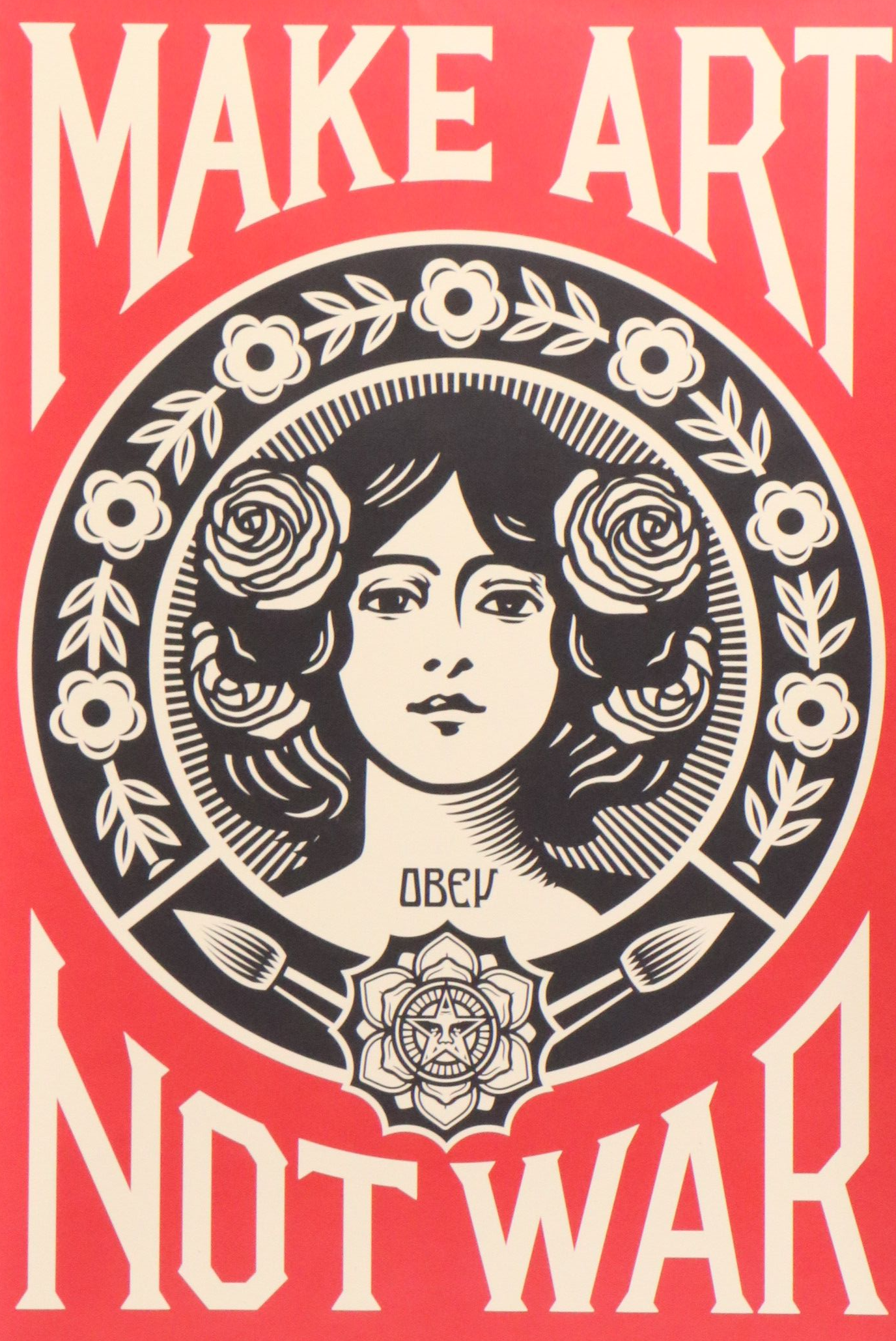 Shepard Fairey Letterpress "Make Art Not War," 2023