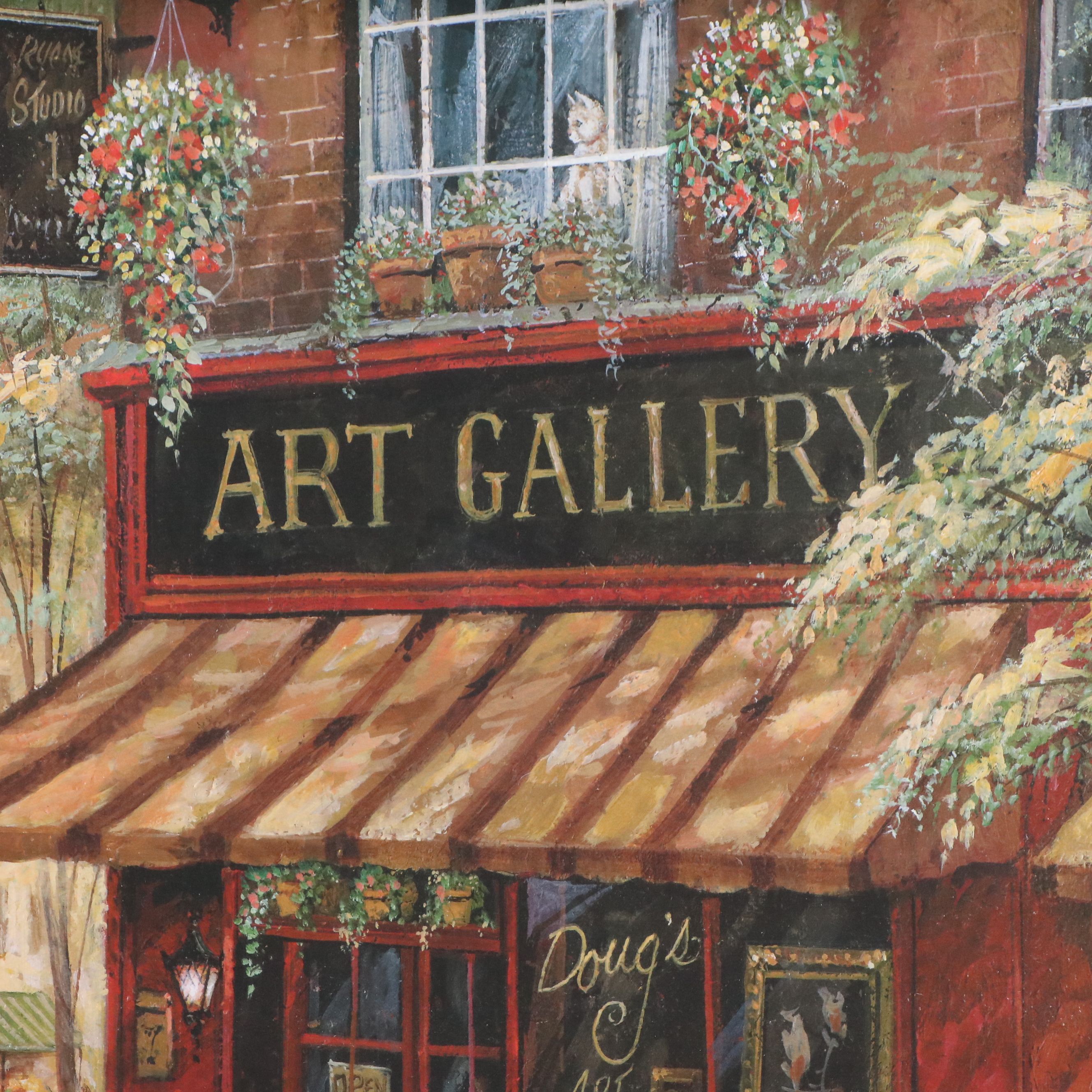 After Ruane Manning Offset Lithograph "Doug's Art Gallery," 21st Century