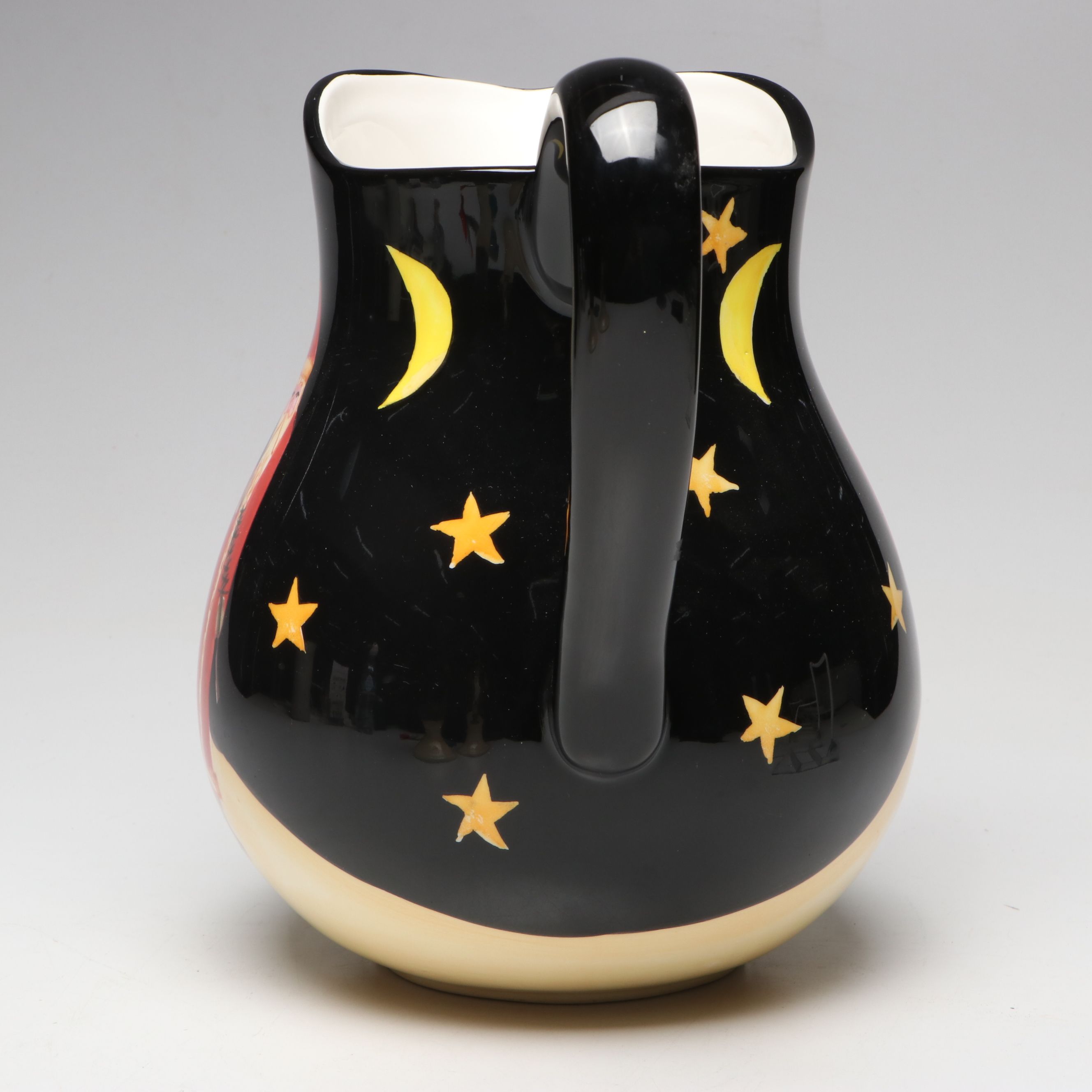 Certified International Christmas Ceramic Pitcher, Bowl, and Candle Holders