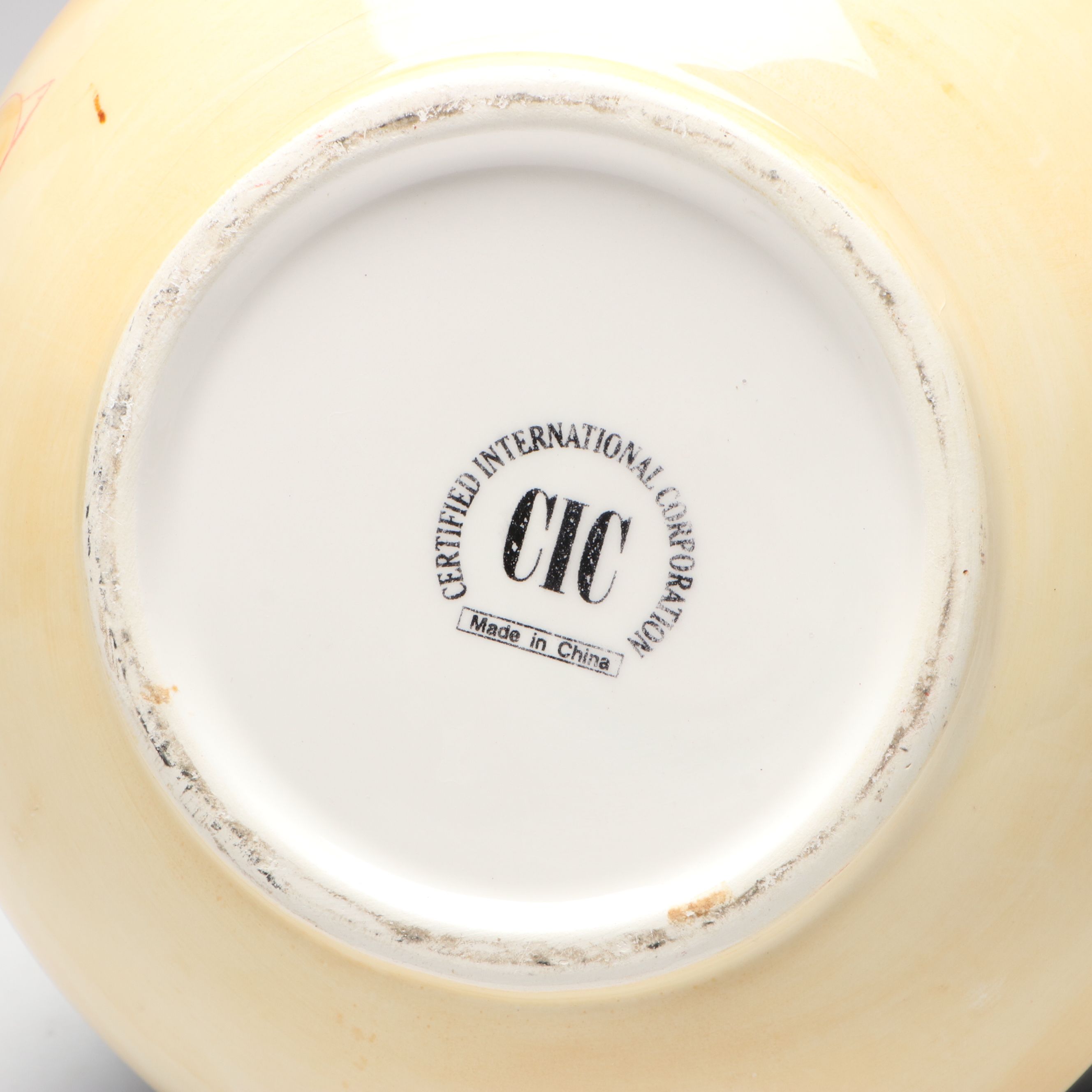 Certified International Christmas Ceramic Pitcher, Bowl, and Candle Holders