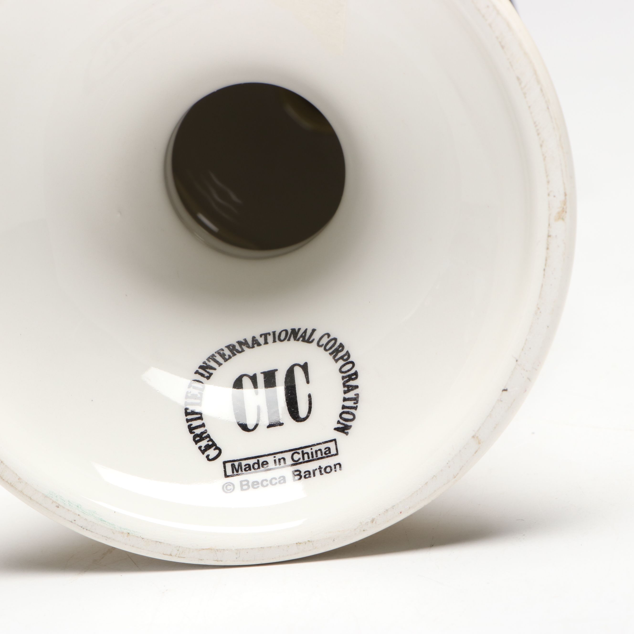 Certified International Christmas Ceramic Pitcher, Bowl, and Candle Holders