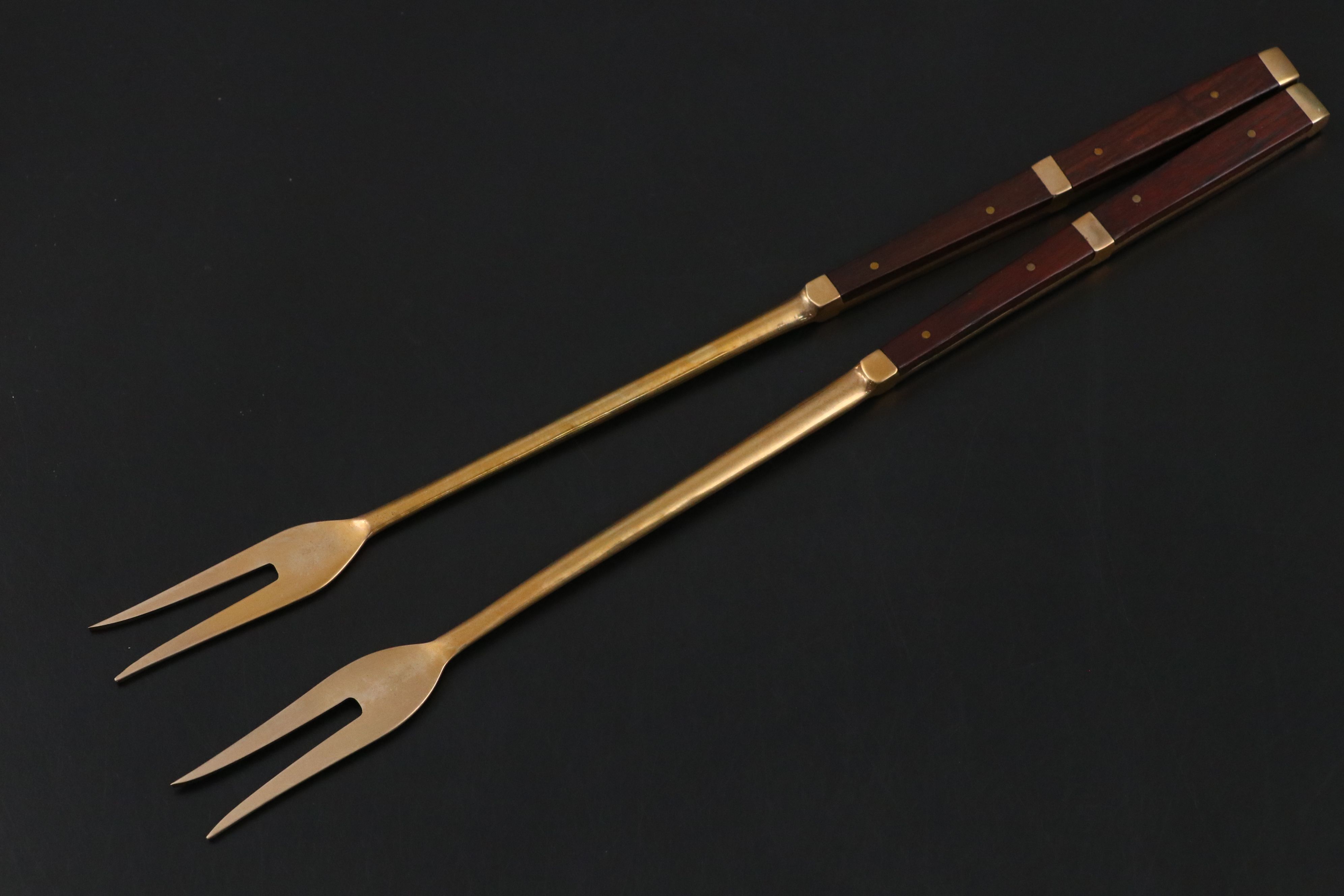 Reed & Barton Stainless Steel Chafing Dish, Wire Egg Basket, and Fork Sets