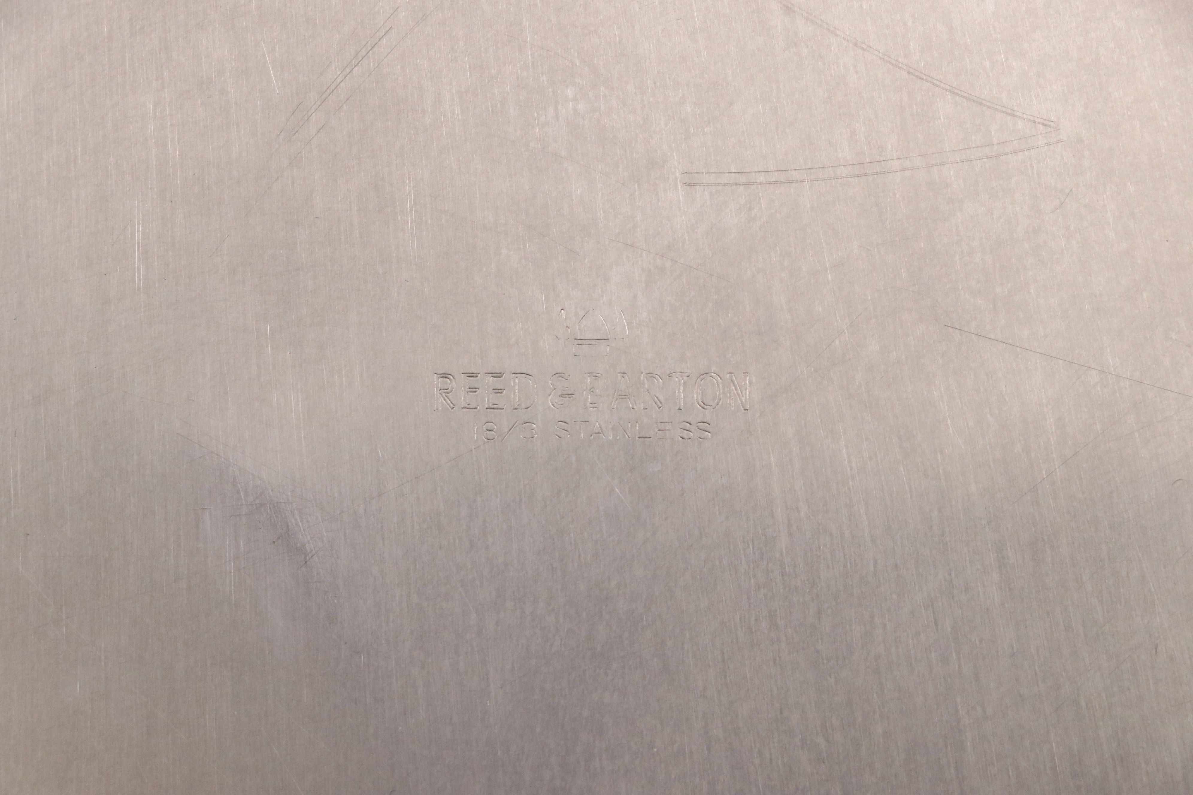 Reed & Barton Stainless Steel Chafing Dish, Wire Egg Basket, and Fork Sets