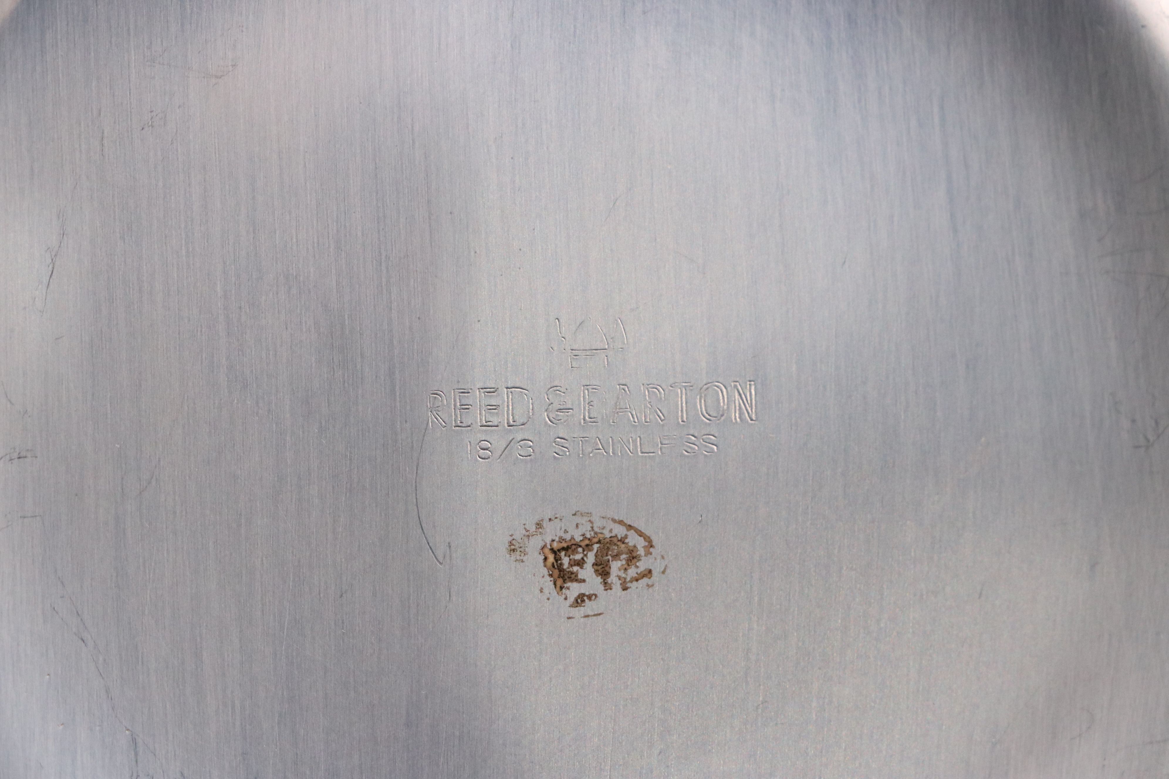 Reed & Barton Stainless Steel Chafing Dish, Wire Egg Basket, and Fork Sets