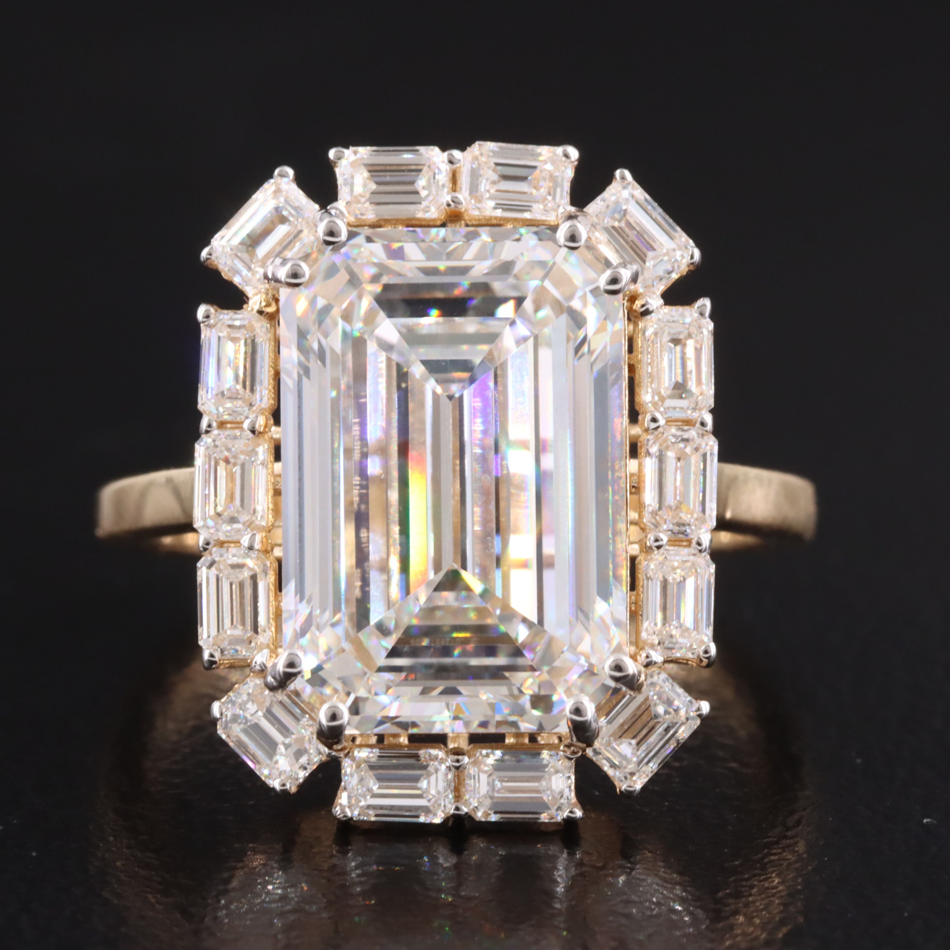 18K 7.52 CTW Lab Grown Diamond Ring with IGI Report