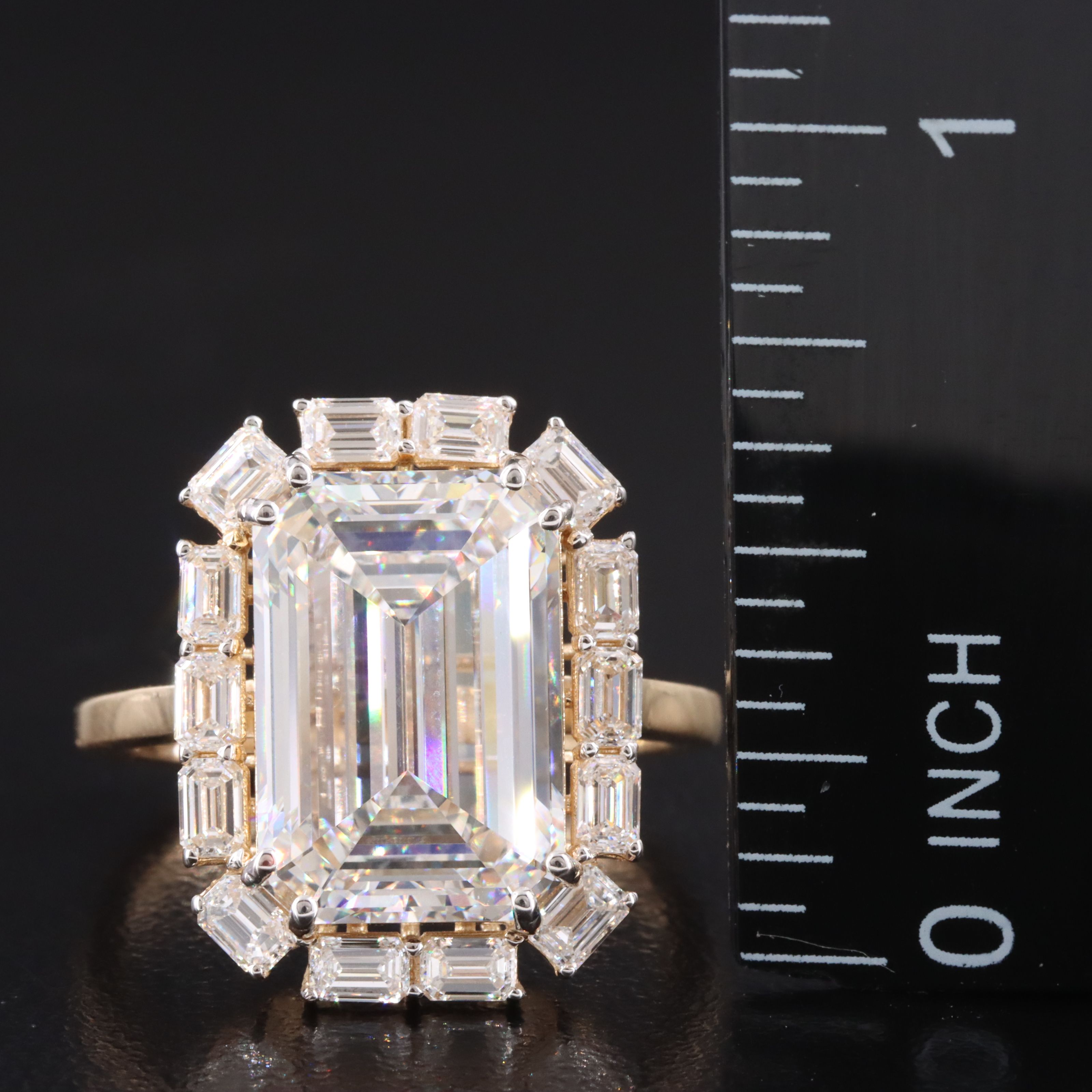 18K 7.52 CTW Lab Grown Diamond Ring with IGI Report