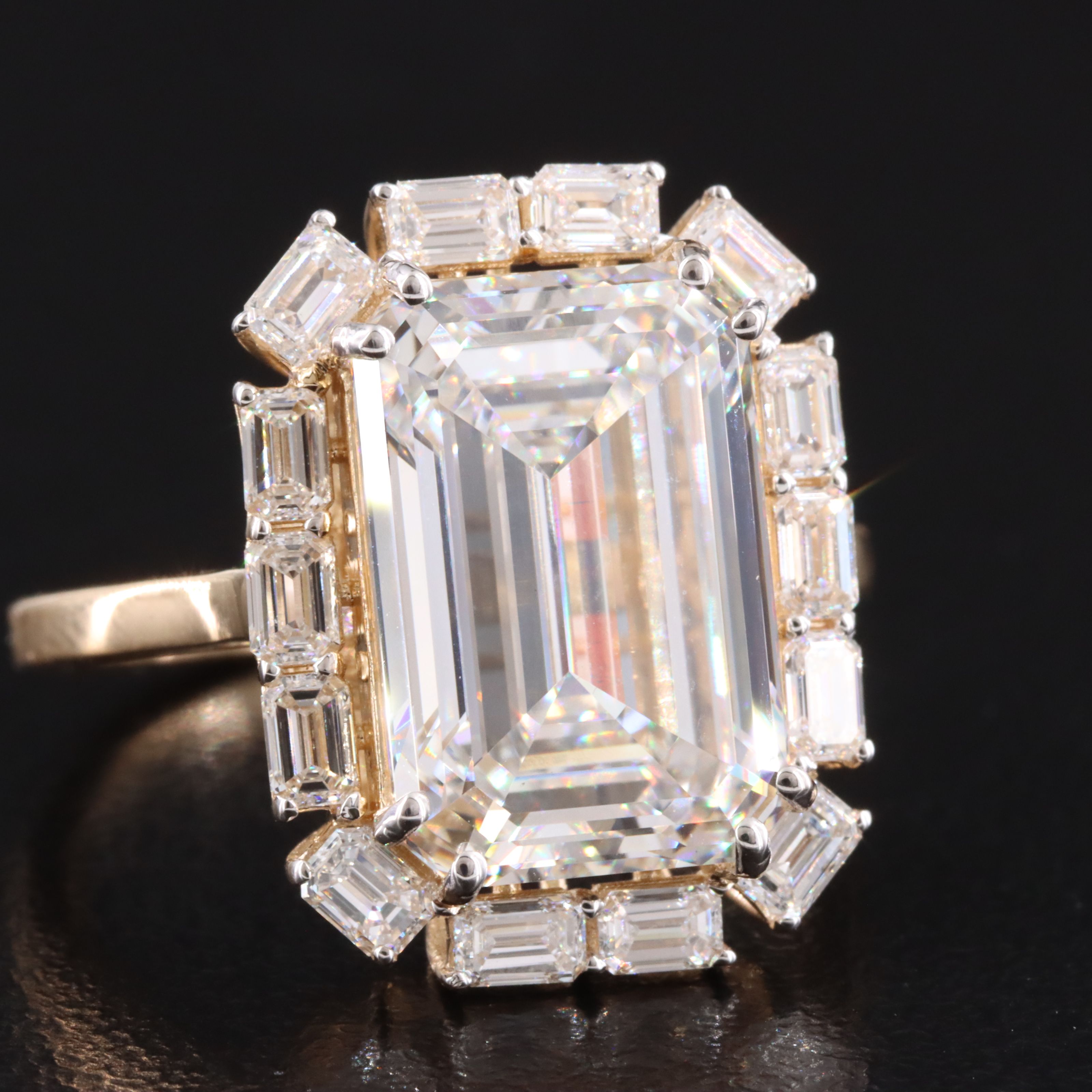 18K 7.52 CTW Lab Grown Diamond Ring with IGI Report