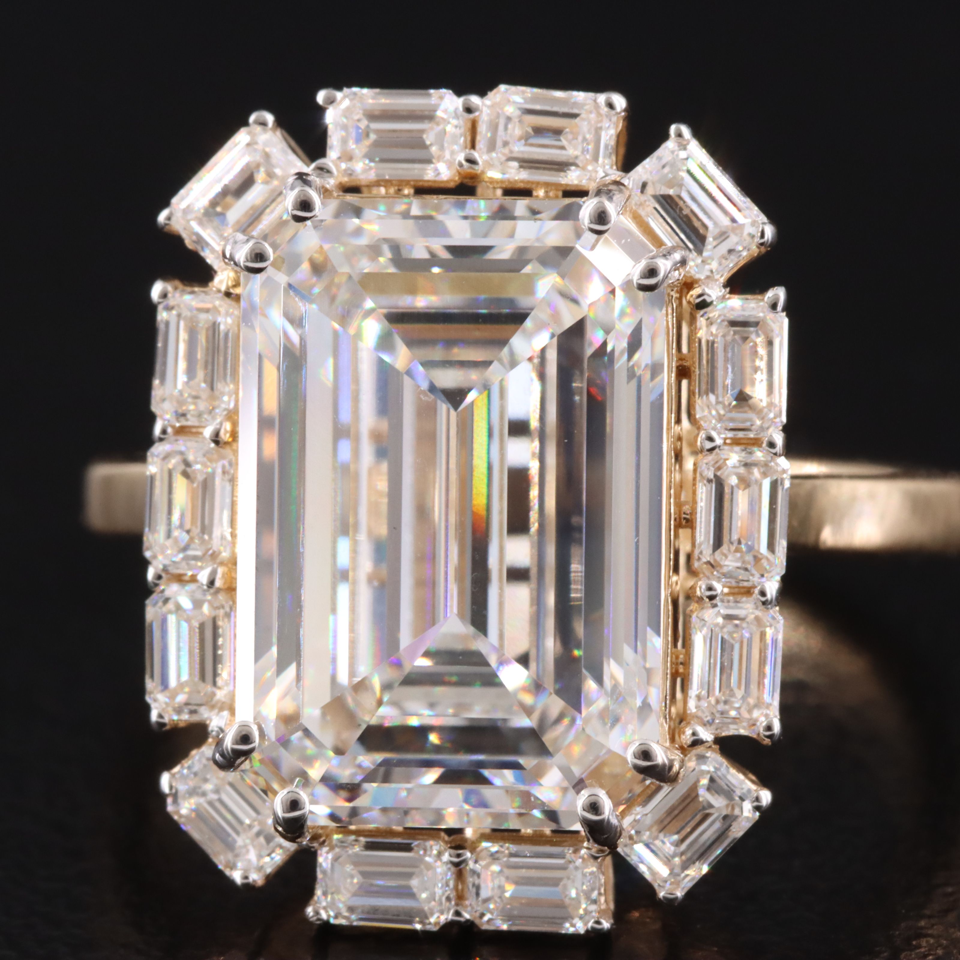 18K 7.52 CTW Lab Grown Diamond Ring with IGI Report