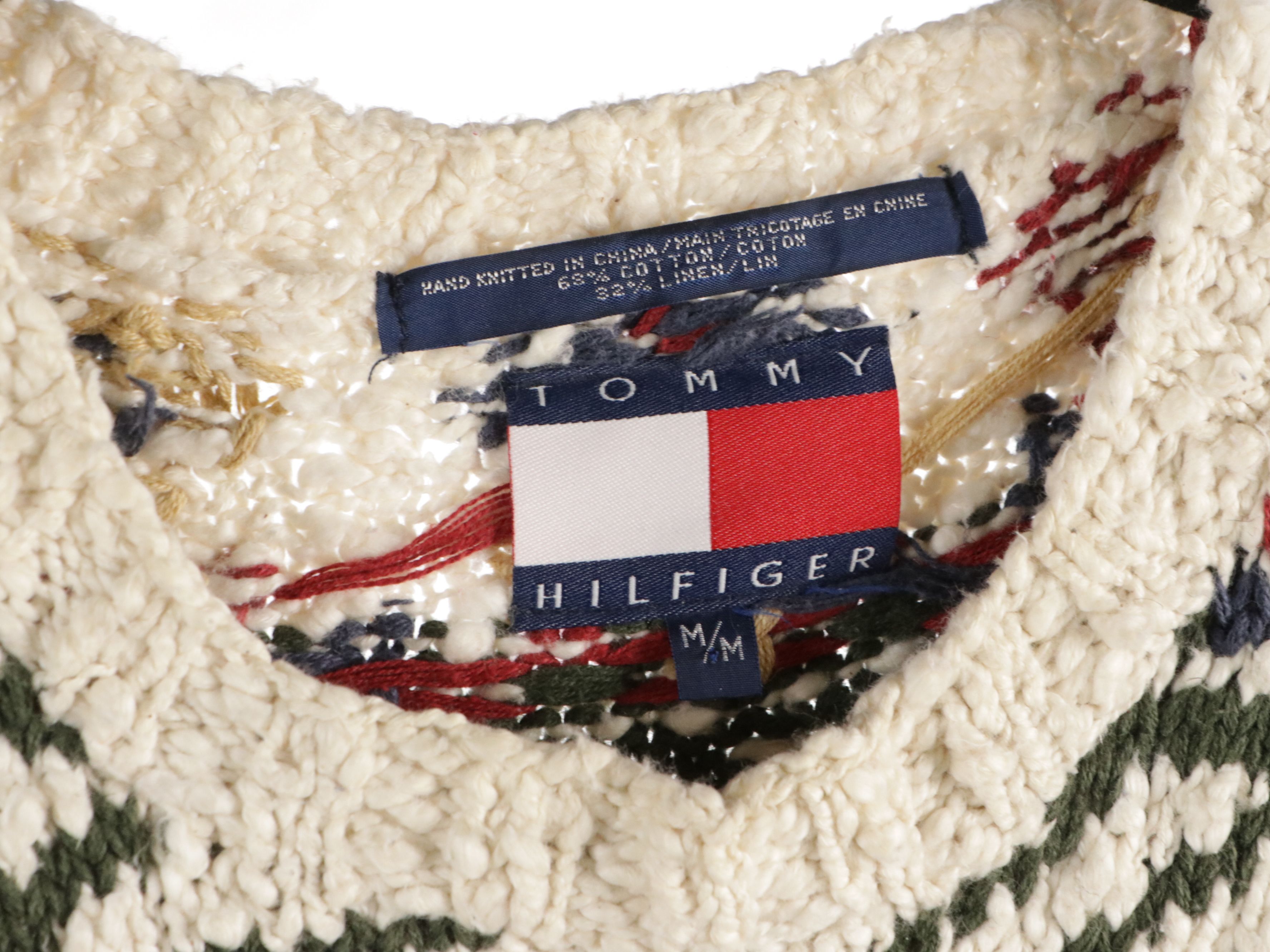 Men's Tommy Hilfiger, Woolrich, and Other Cotton Blend Crew Neck Sweaters