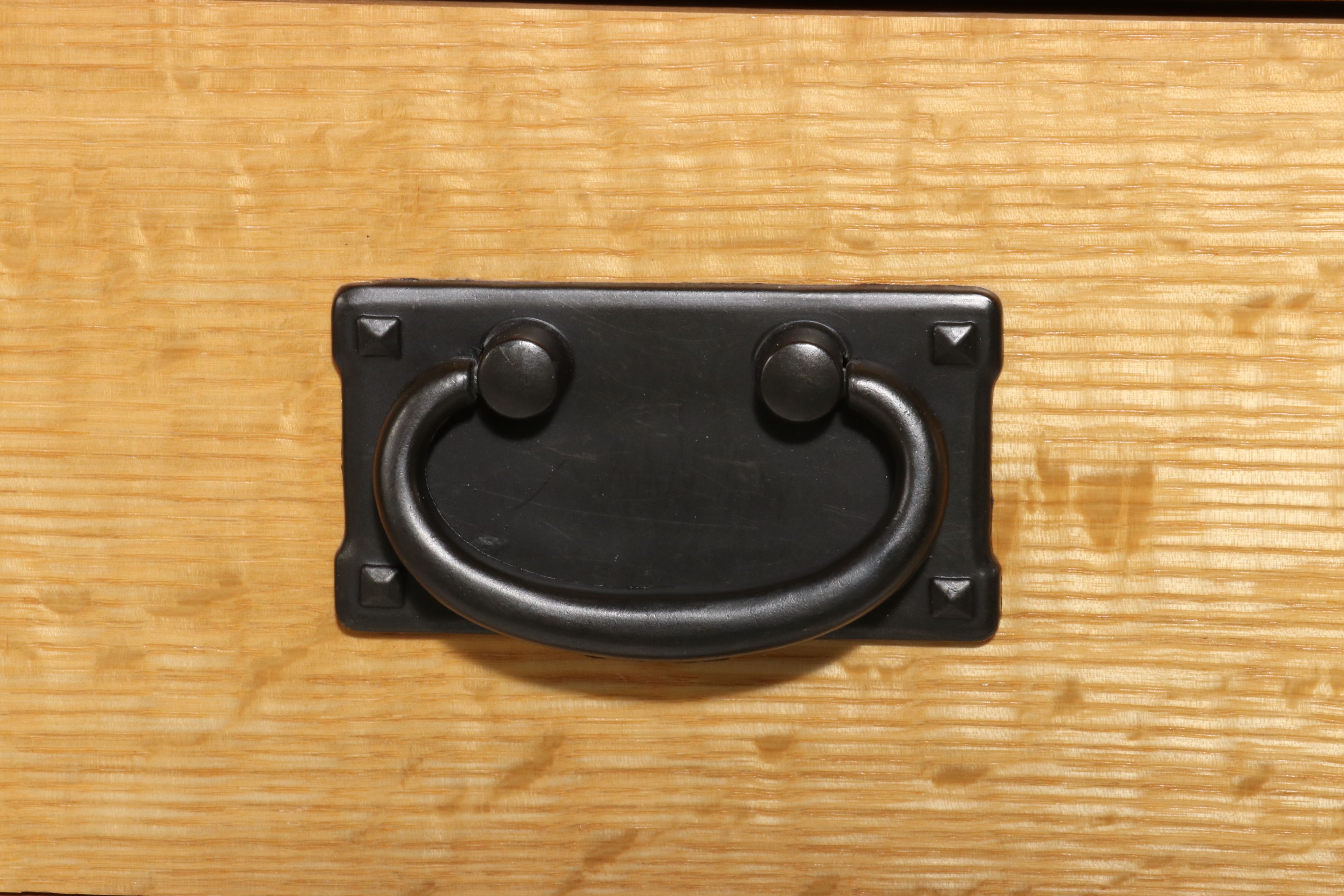 Mission Style Quartersawn White Oak Highboy Chest, 21st Century