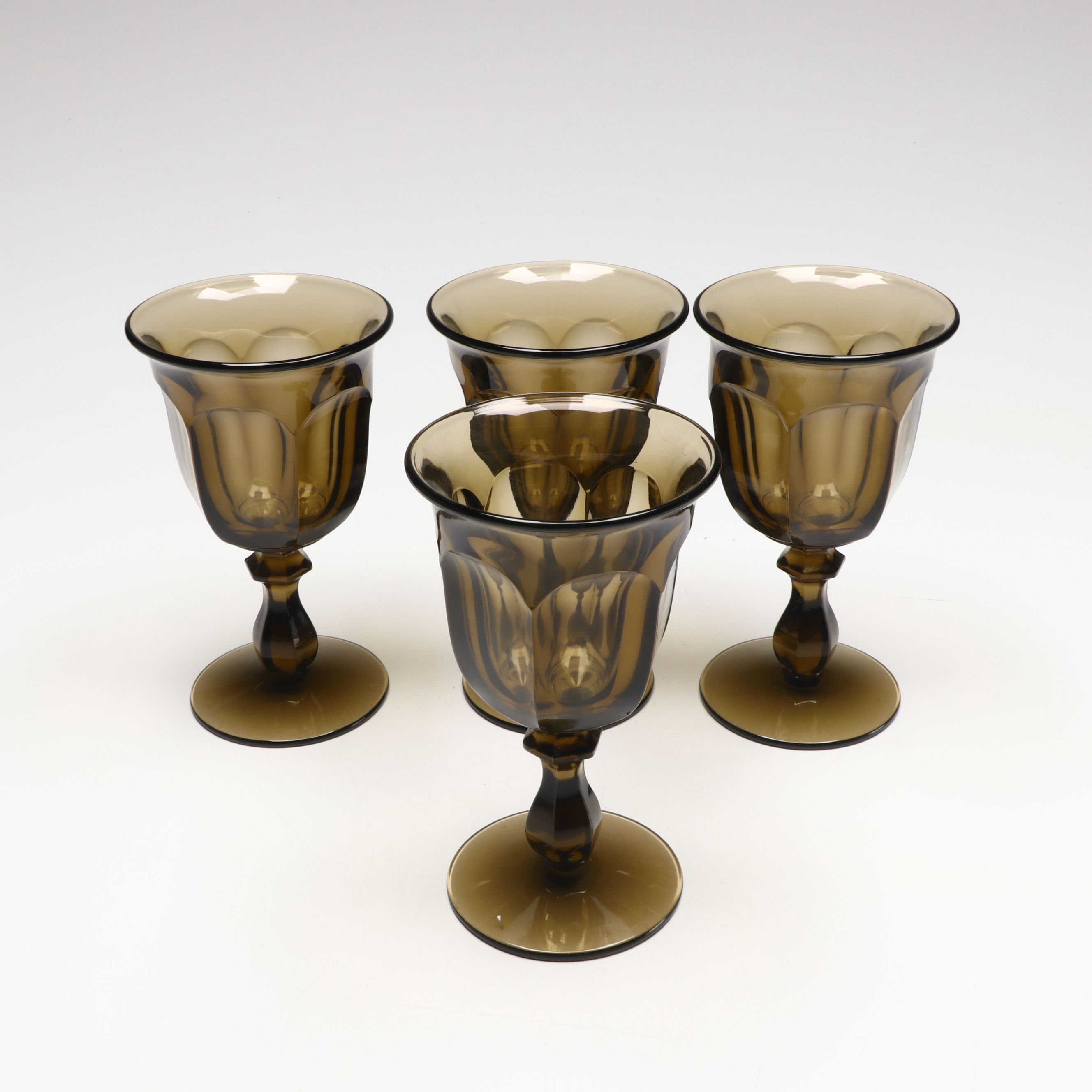 Arcoroc France Smoked Glass Dinnerware