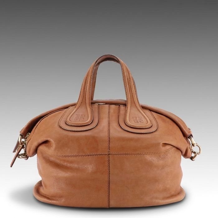 Givenchy Medium Nightingale Two-Way Shoulder Bag in Brown Lambskin Leather