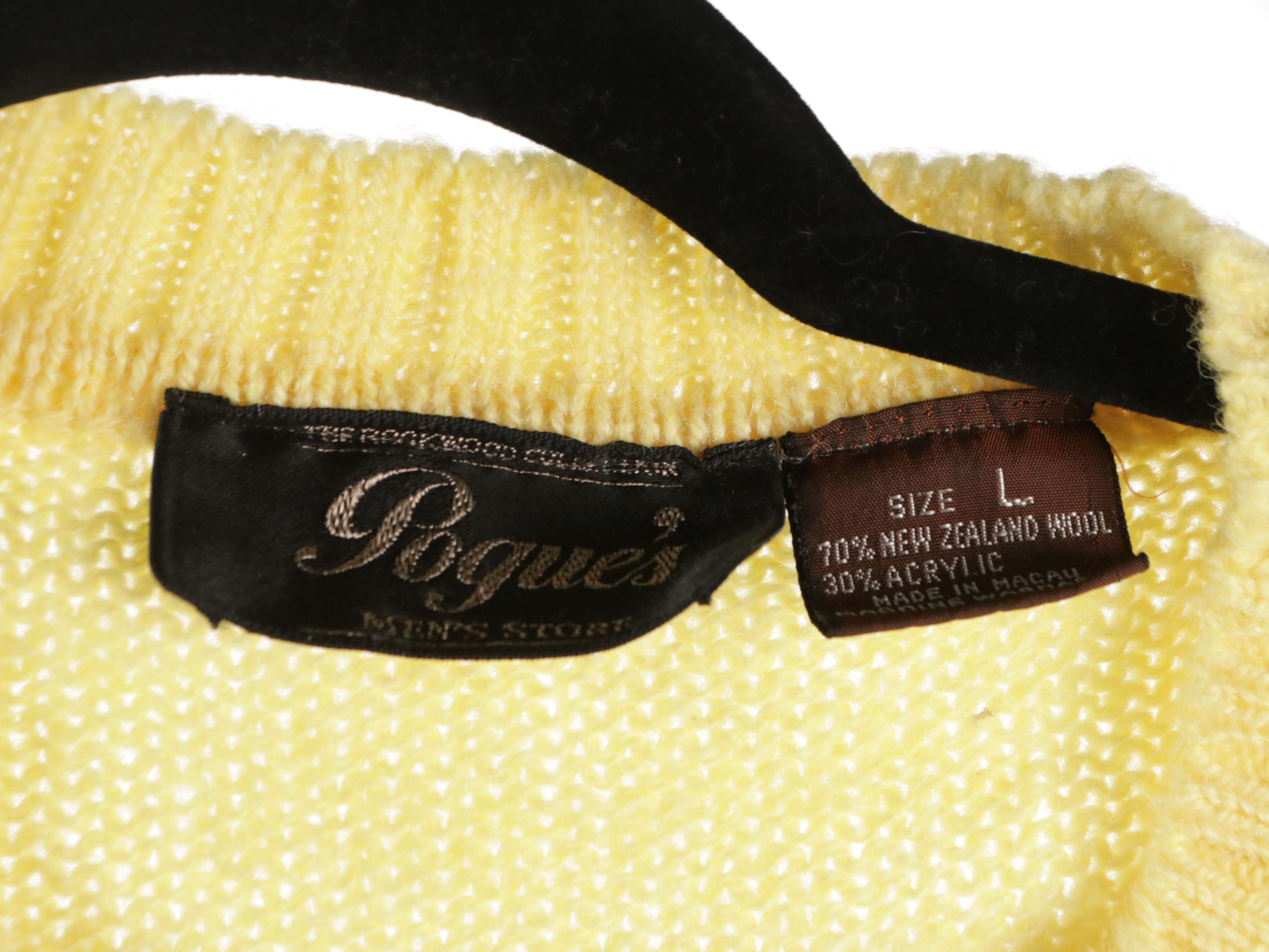 Burberrys, Pogue's, Brooks Brothers, and Tricots St. Raphael Sweaters