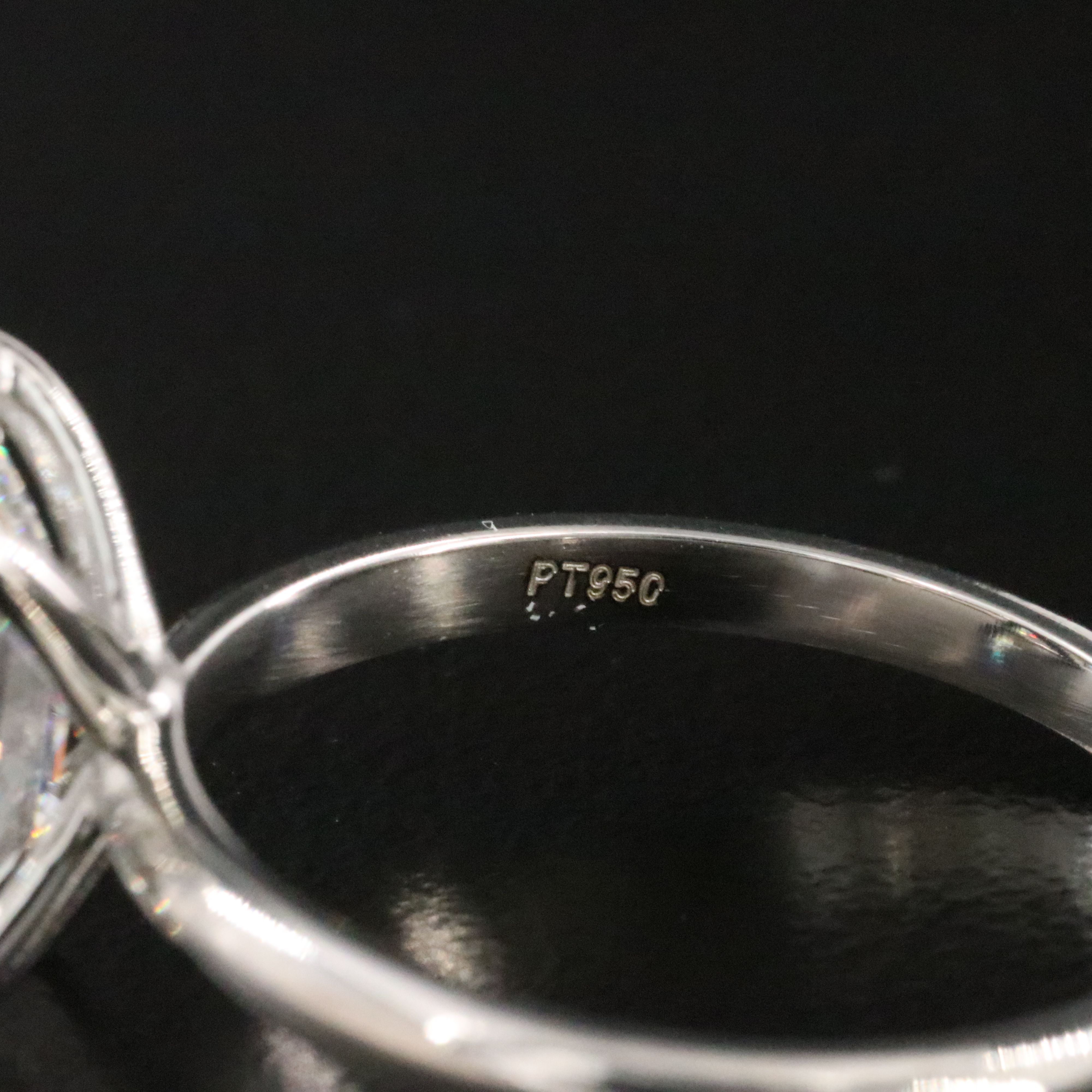 Platinum 4.55 CT Lab Grown Diamond Solitaire Ring with IGI Report