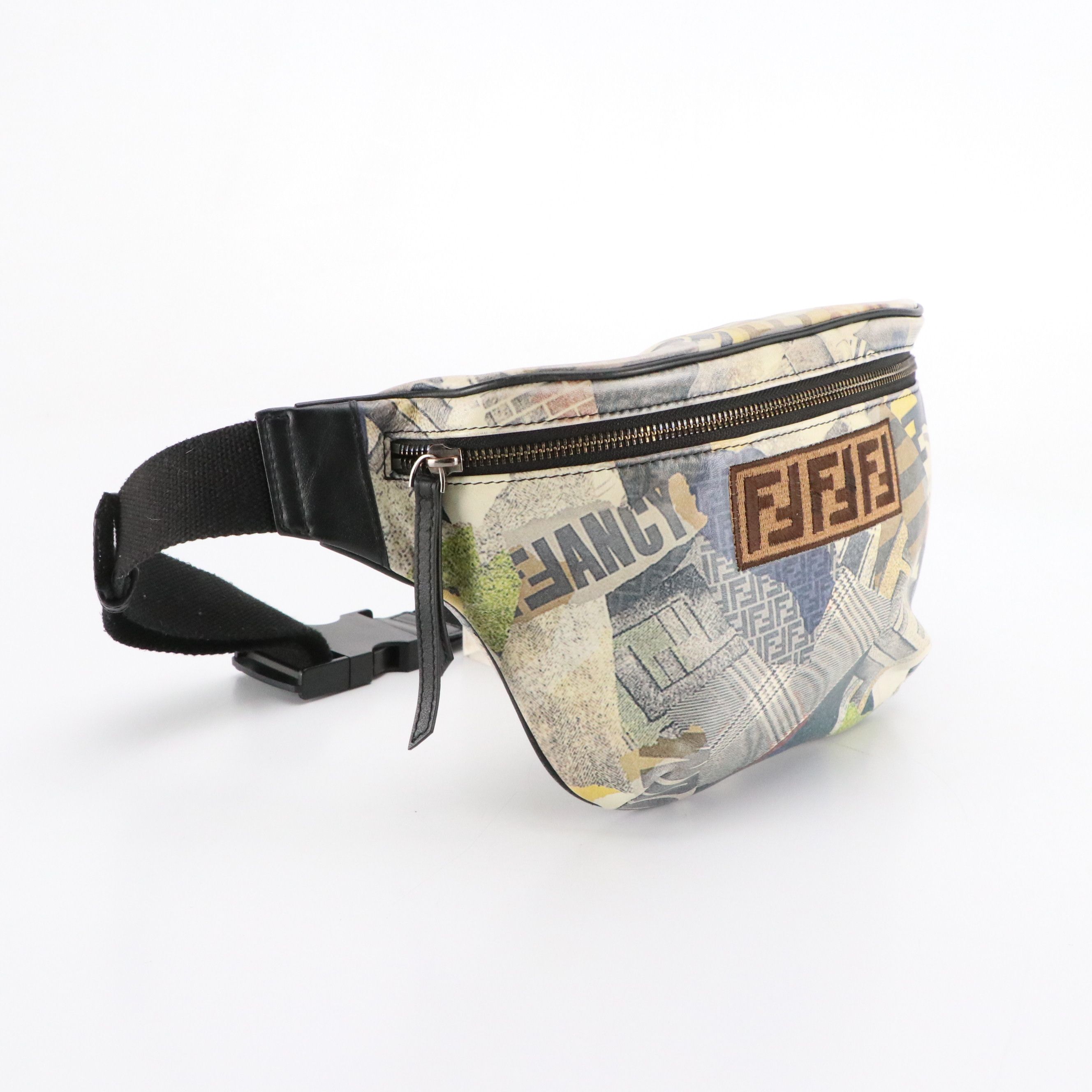 Fendi x Hey Reilly Coated Canvas Belt Bag with Leather Trim