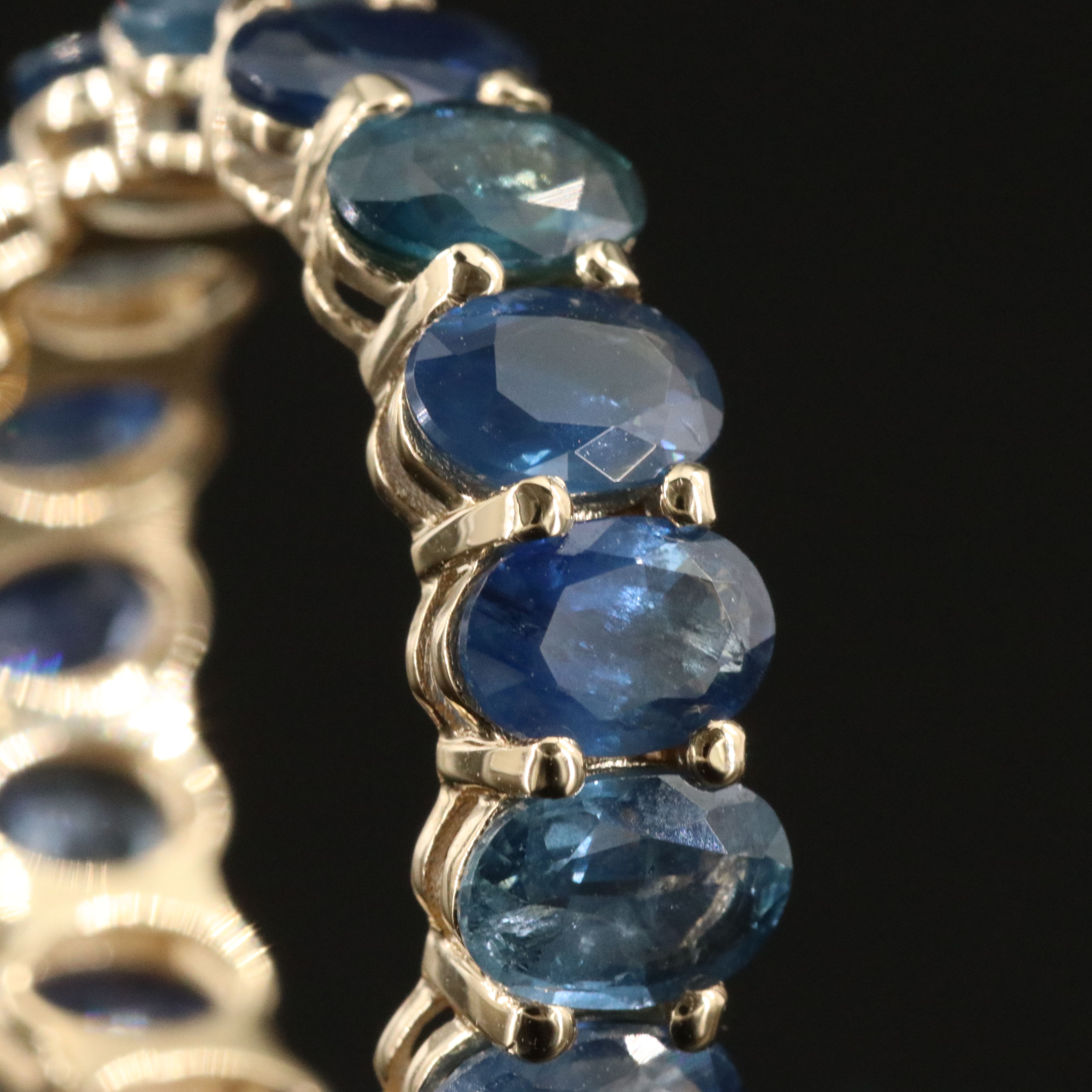 14K Sapphire Eternity Band with IGI Jewelry Report