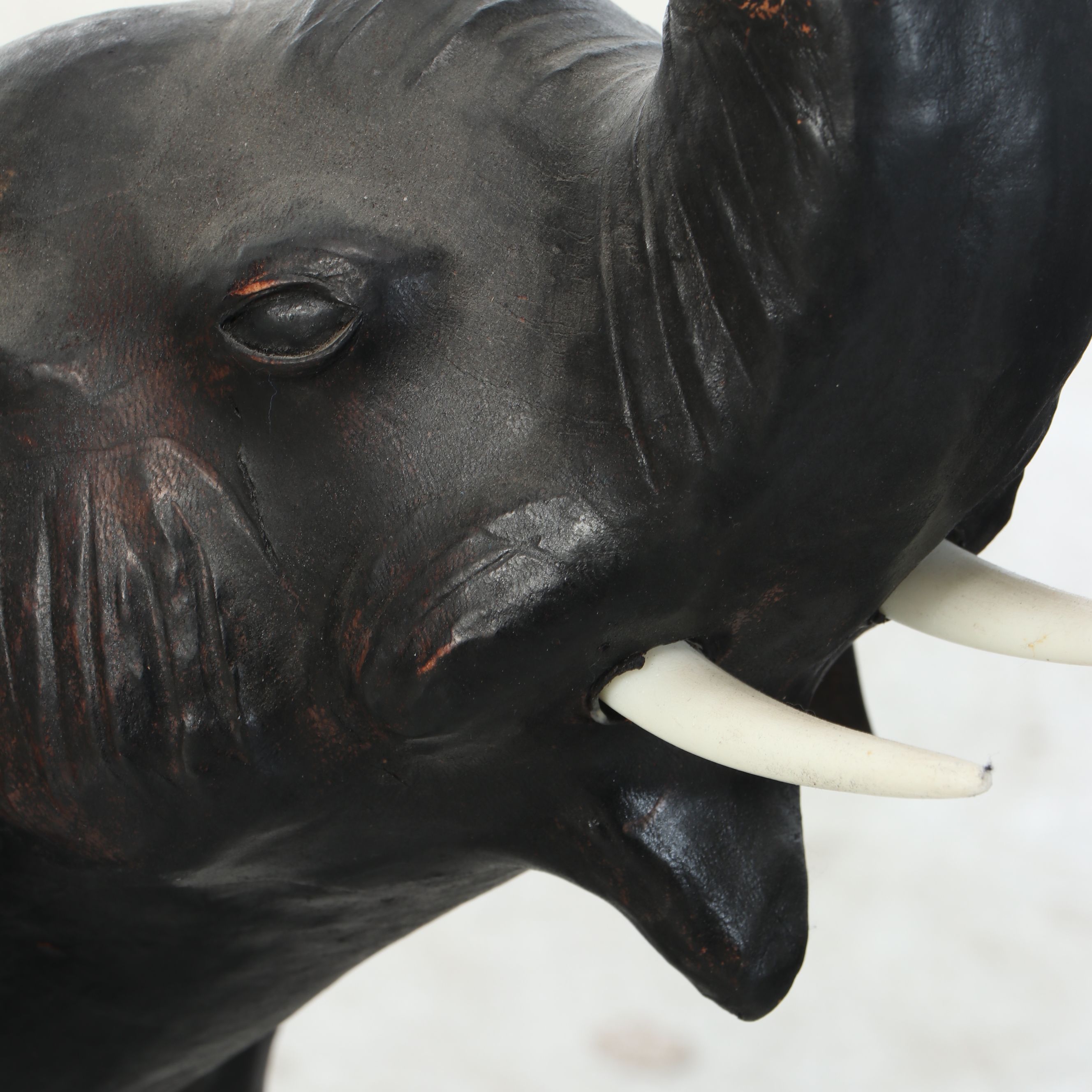 Pair of Leather Wrapped Asian Elephants