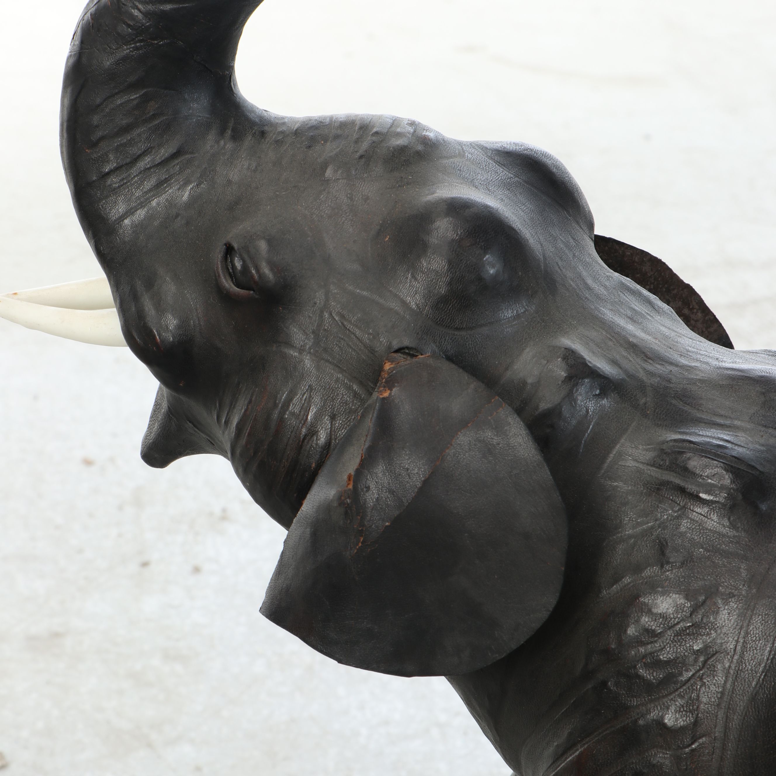 Pair of Leather Wrapped Asian Elephants