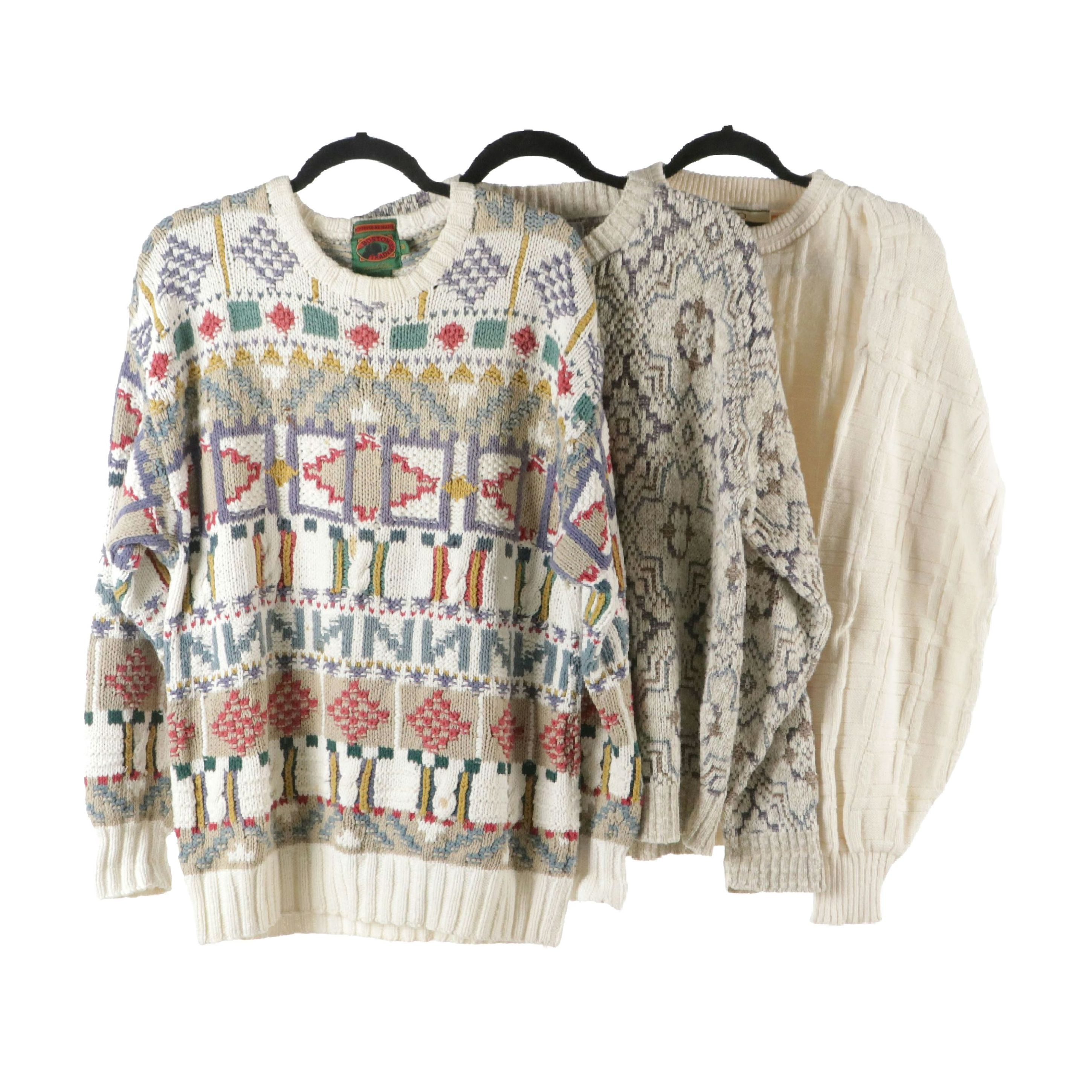 Men's Saks Fifth Avenue and Other Crew Neck Cotton Sweaters