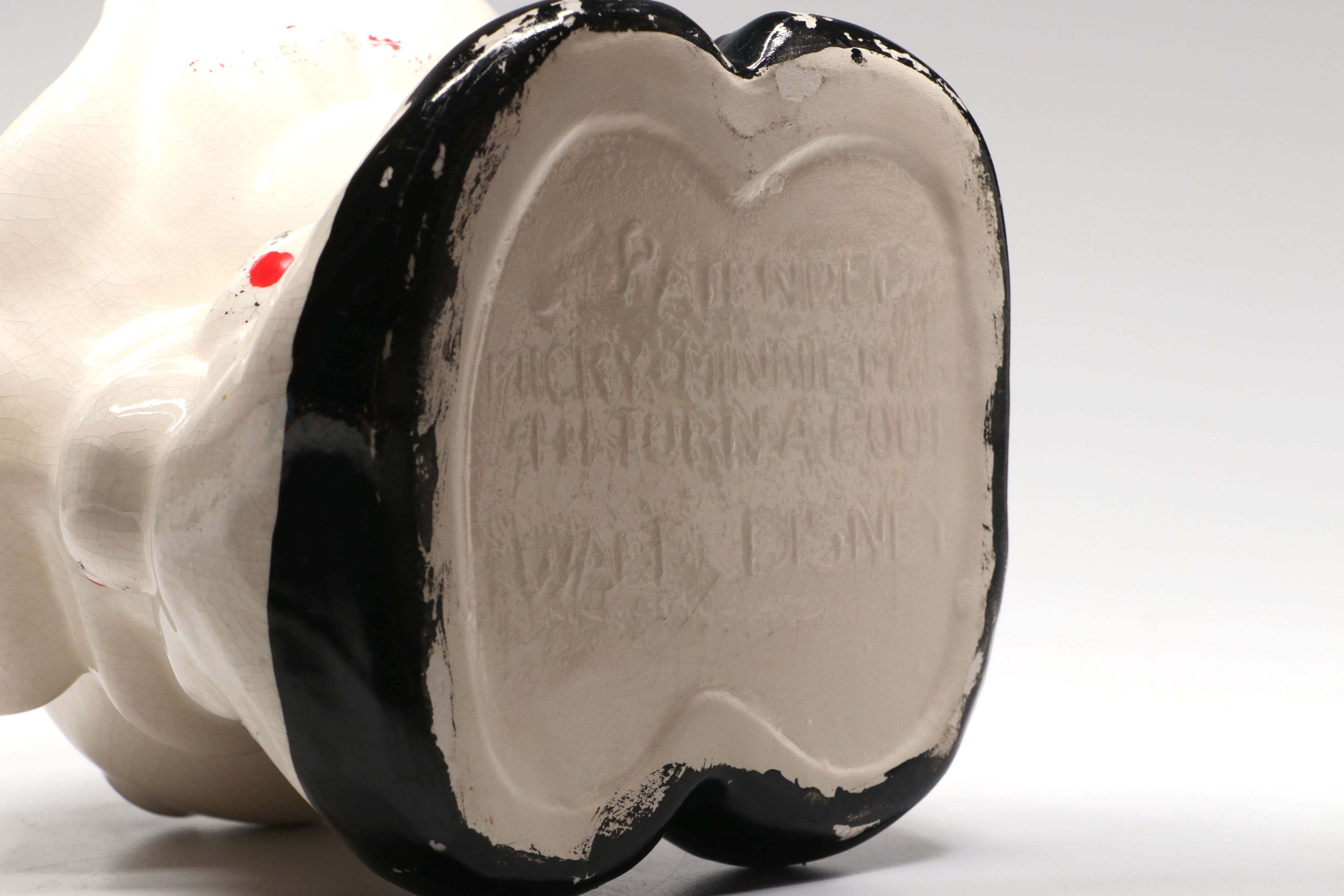 Mickey and Minnie Mouse Turnabout Style Ceramic Cookie Jar