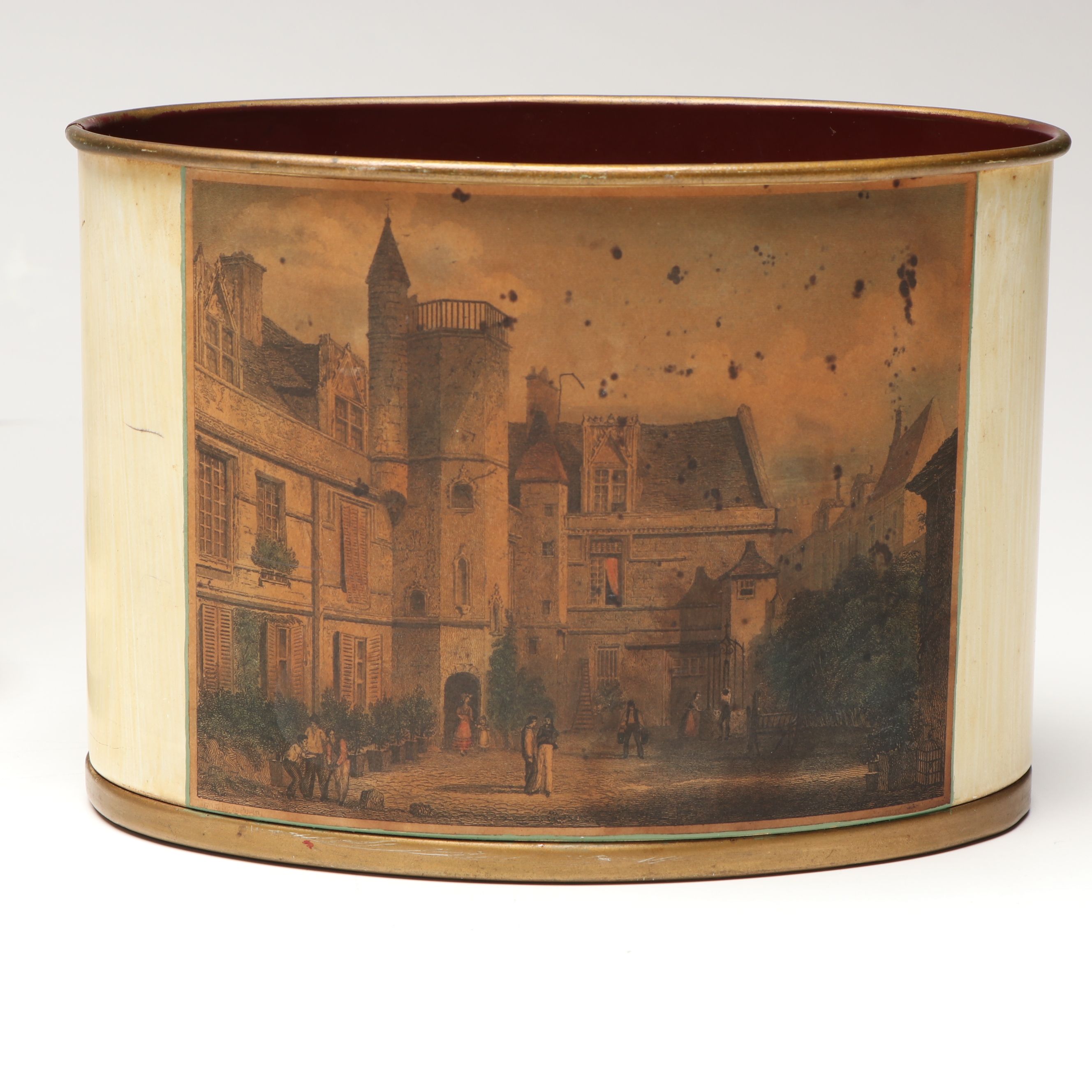 Jean Crowell Studio Signed Metal Box with Italian Pewter Vase and Table Lamp