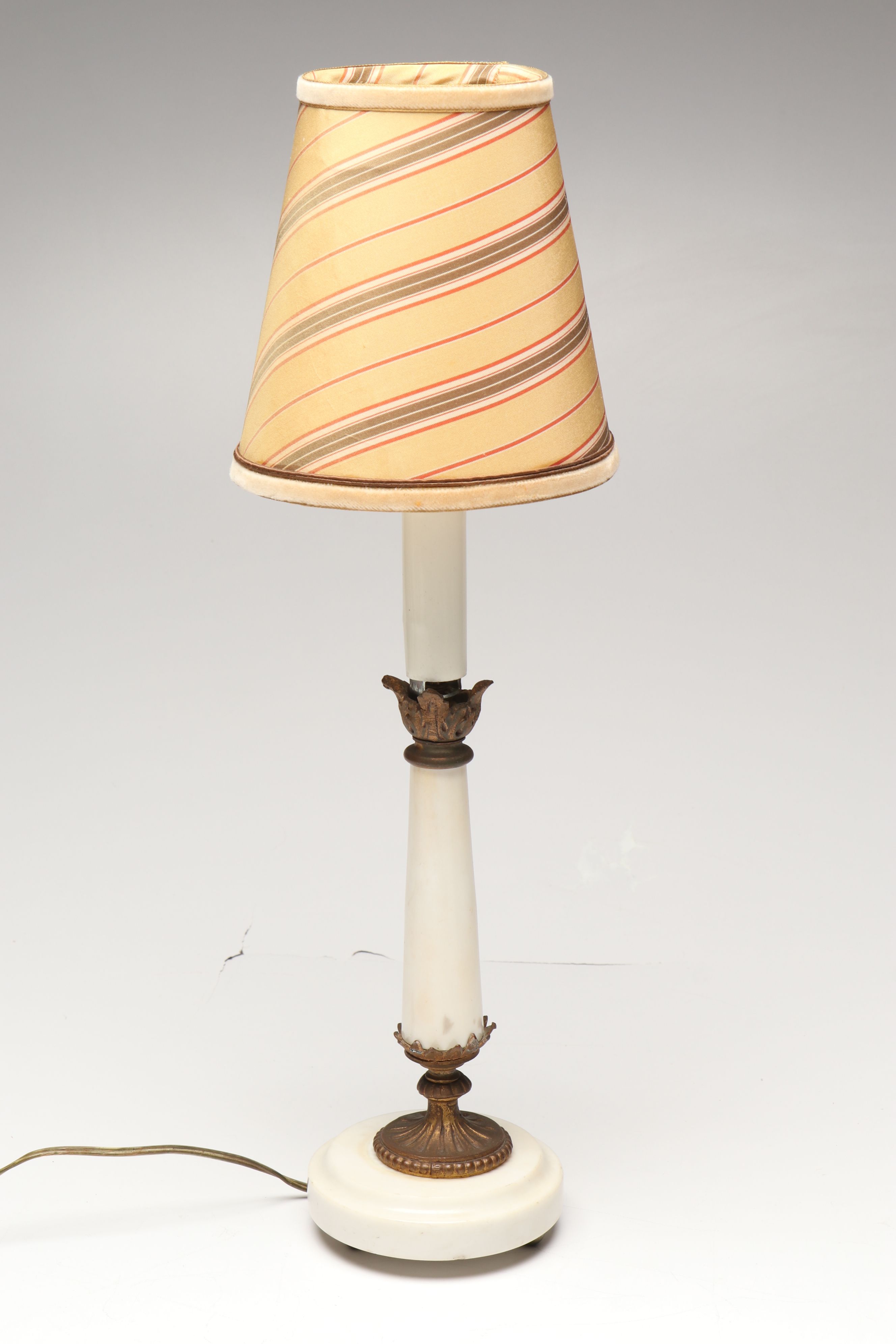 Jean Crowell Studio Signed Metal Box with Italian Pewter Vase and Table Lamp