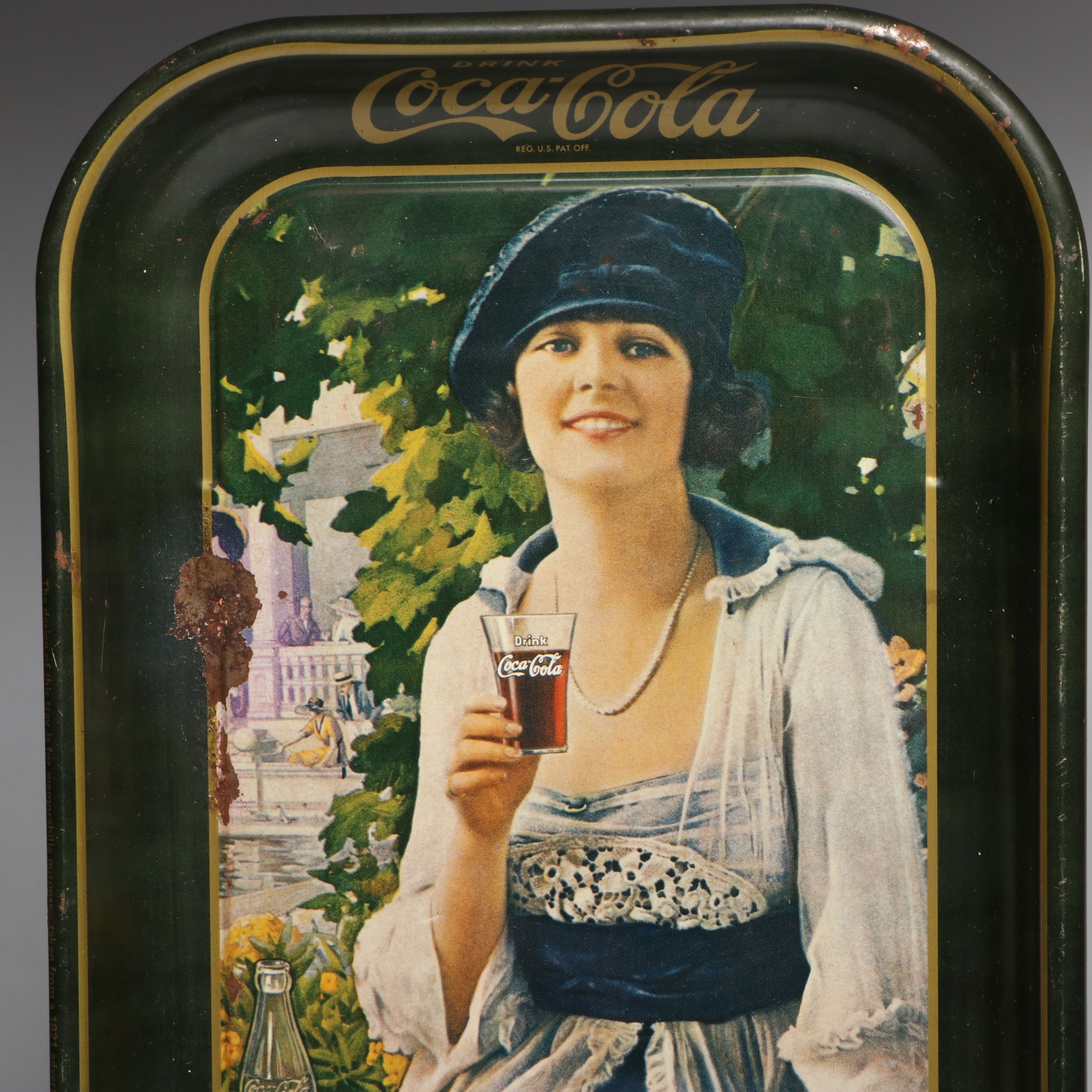 Coca-Cola "The Harvey Girl" and More Metal Advertising Trays, 1970s