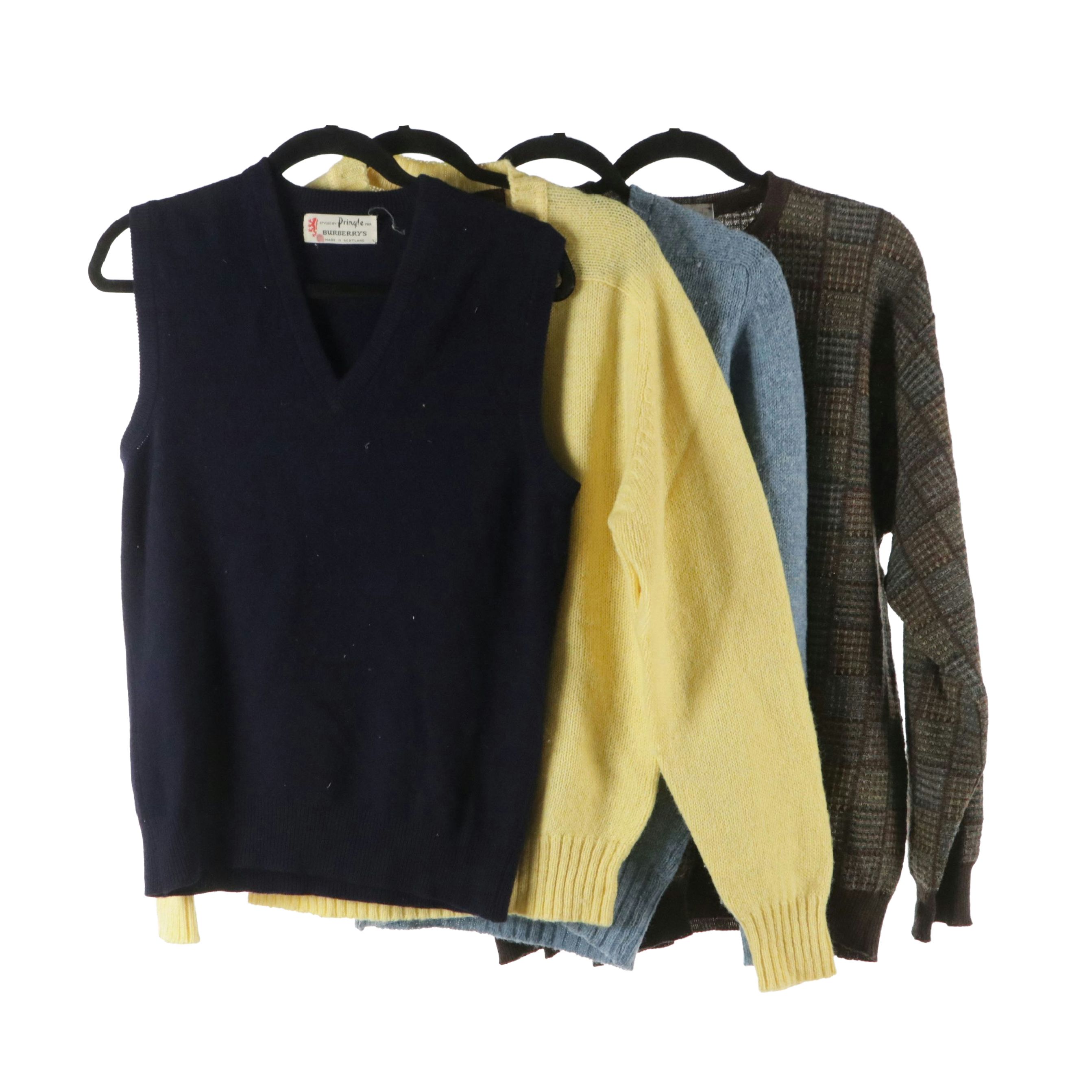 Burberrys, Pogue's, Brooks Brothers, and Tricots St. Raphael Sweaters