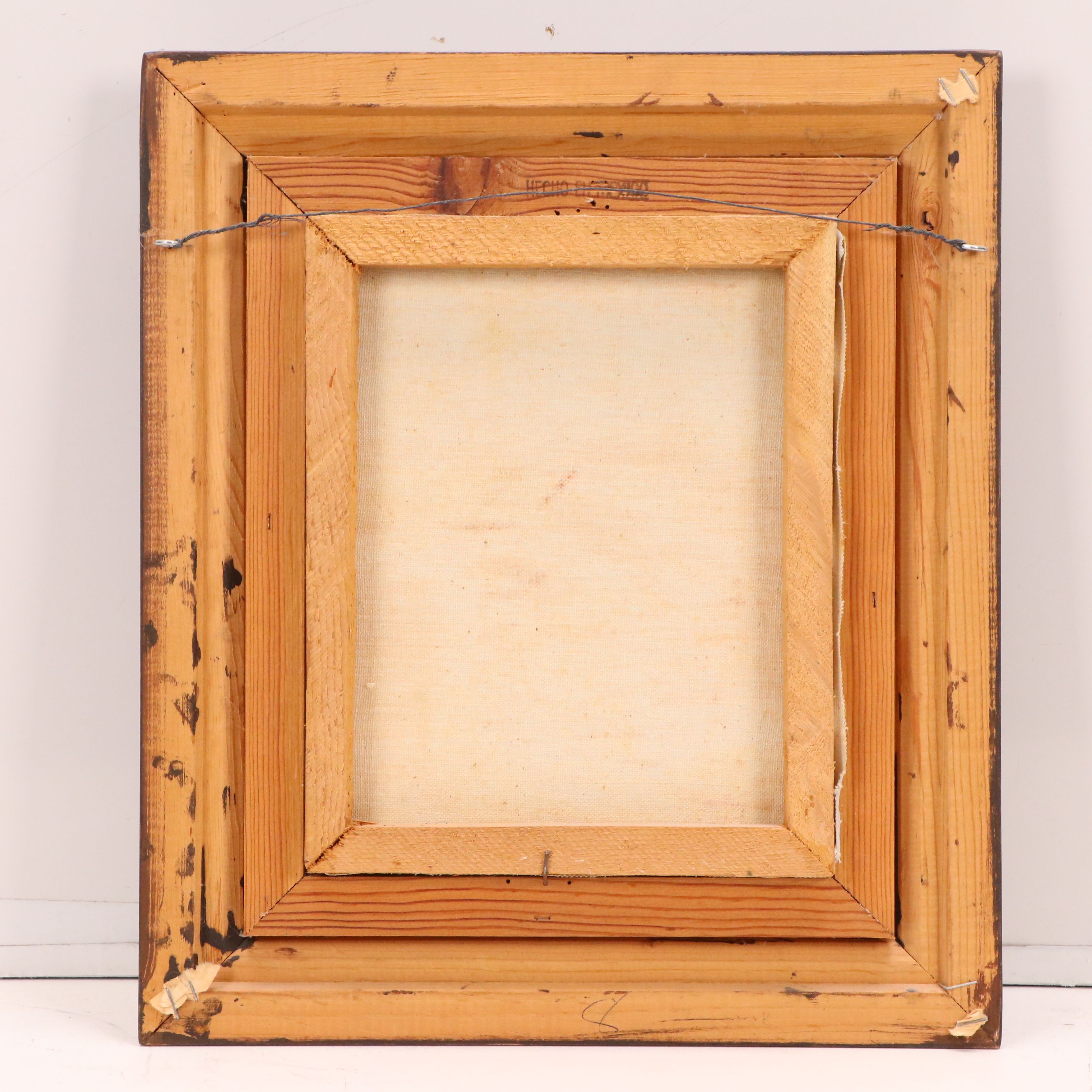 Oil Painting of Rustic Spanish Style Building, Mid-20th Century