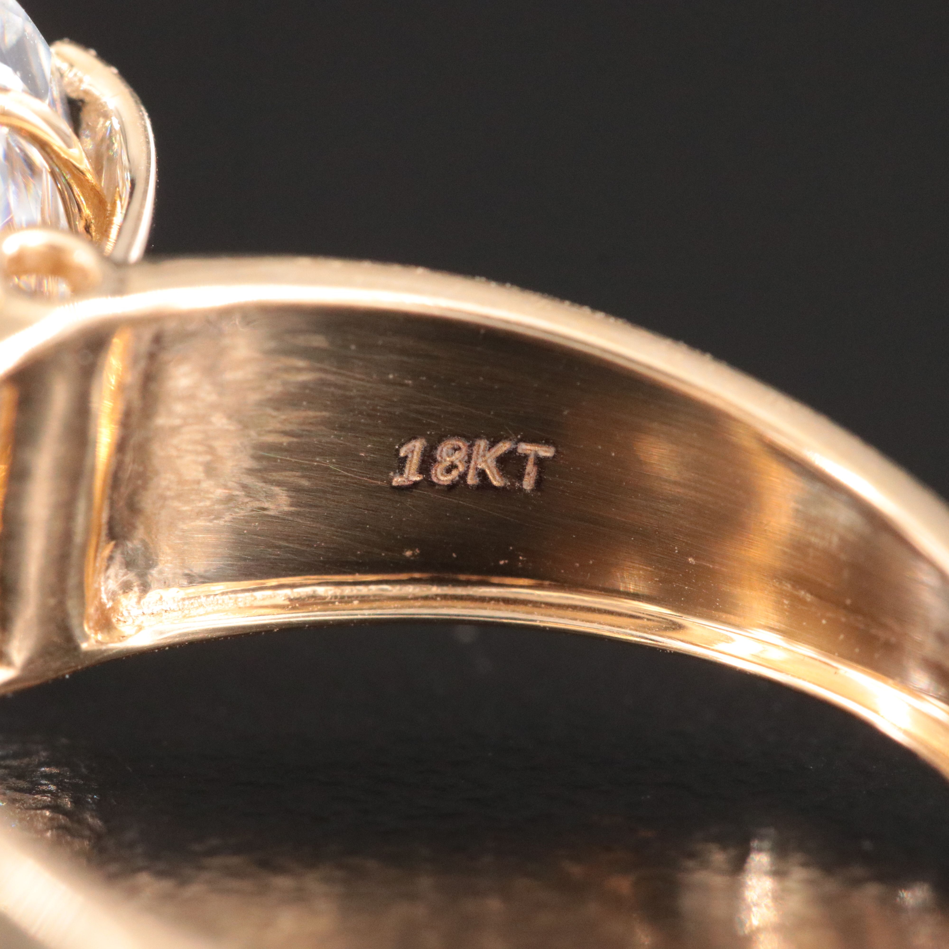 18K 4.03 CT Lab Grown Diamond Solitaire Ring with IGI Report