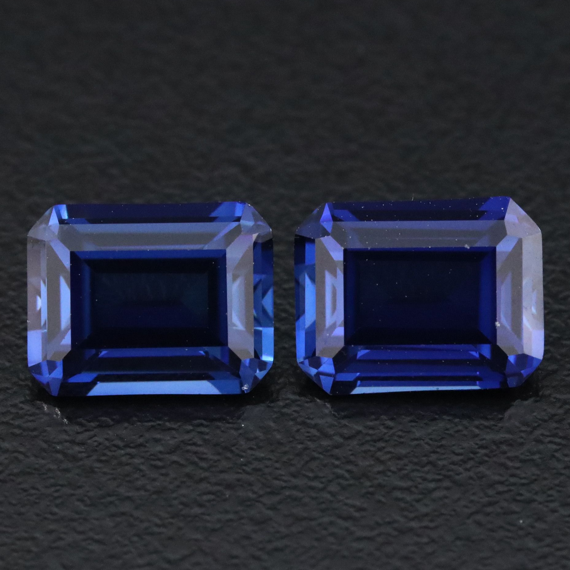 Loose 5.80 CTW Lab Grown Sapphire Pair