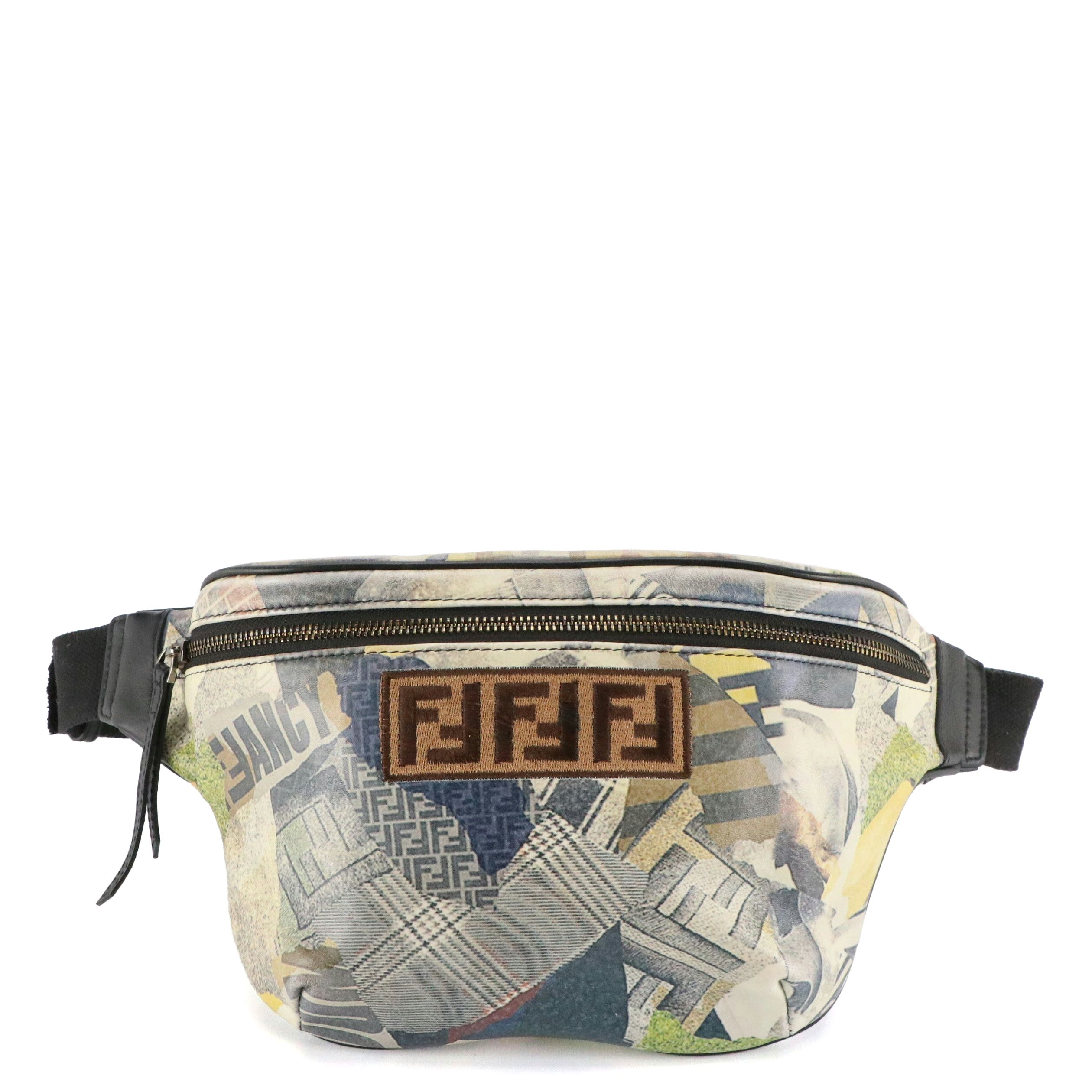 Fendi x Hey Reilly Coated Canvas Belt Bag with Leather Trim