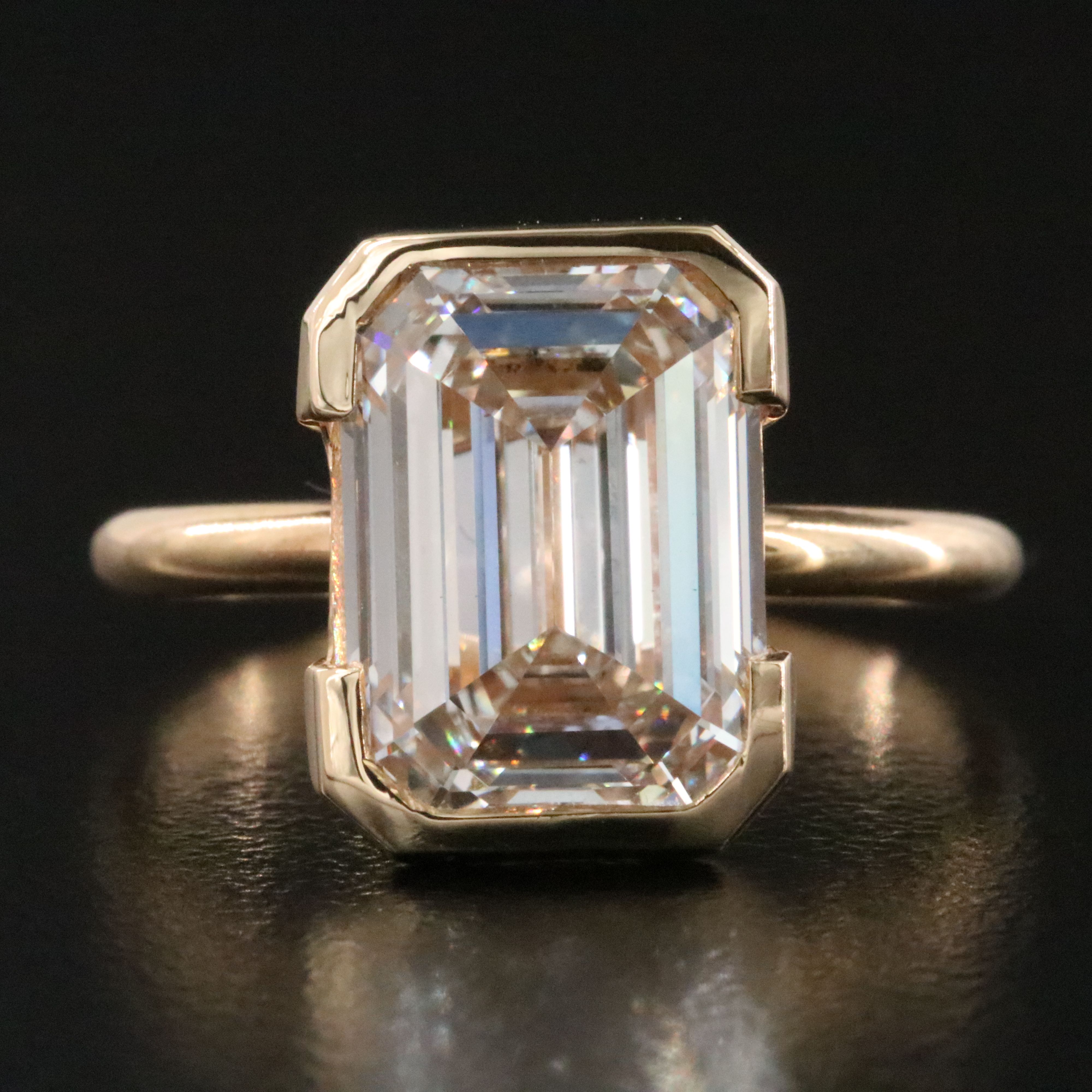 18K 4.59 CT Lab Grown Diamond Solitaire Ring with IGI Report