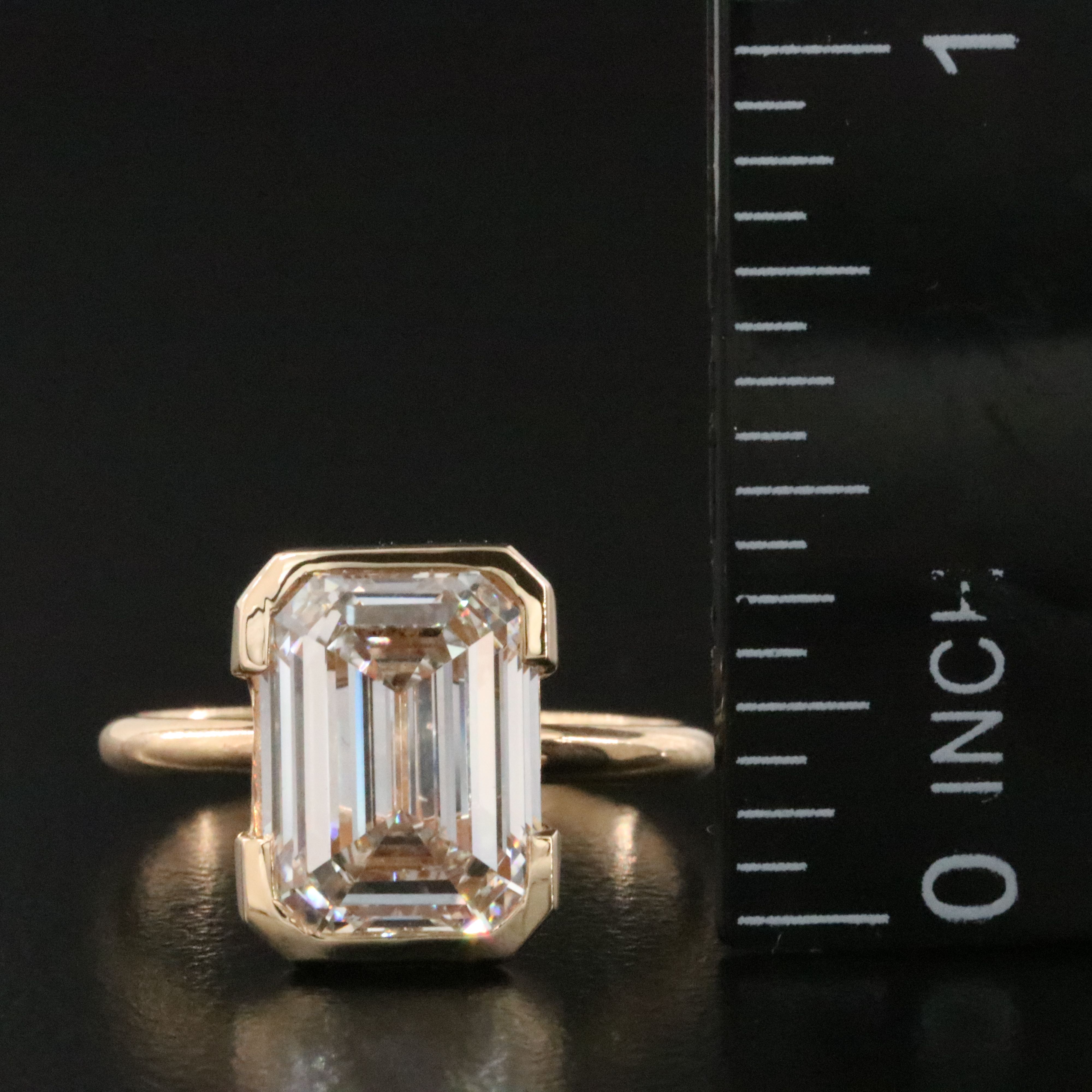 18K 4.59 CT Lab Grown Diamond Solitaire Ring with IGI Report