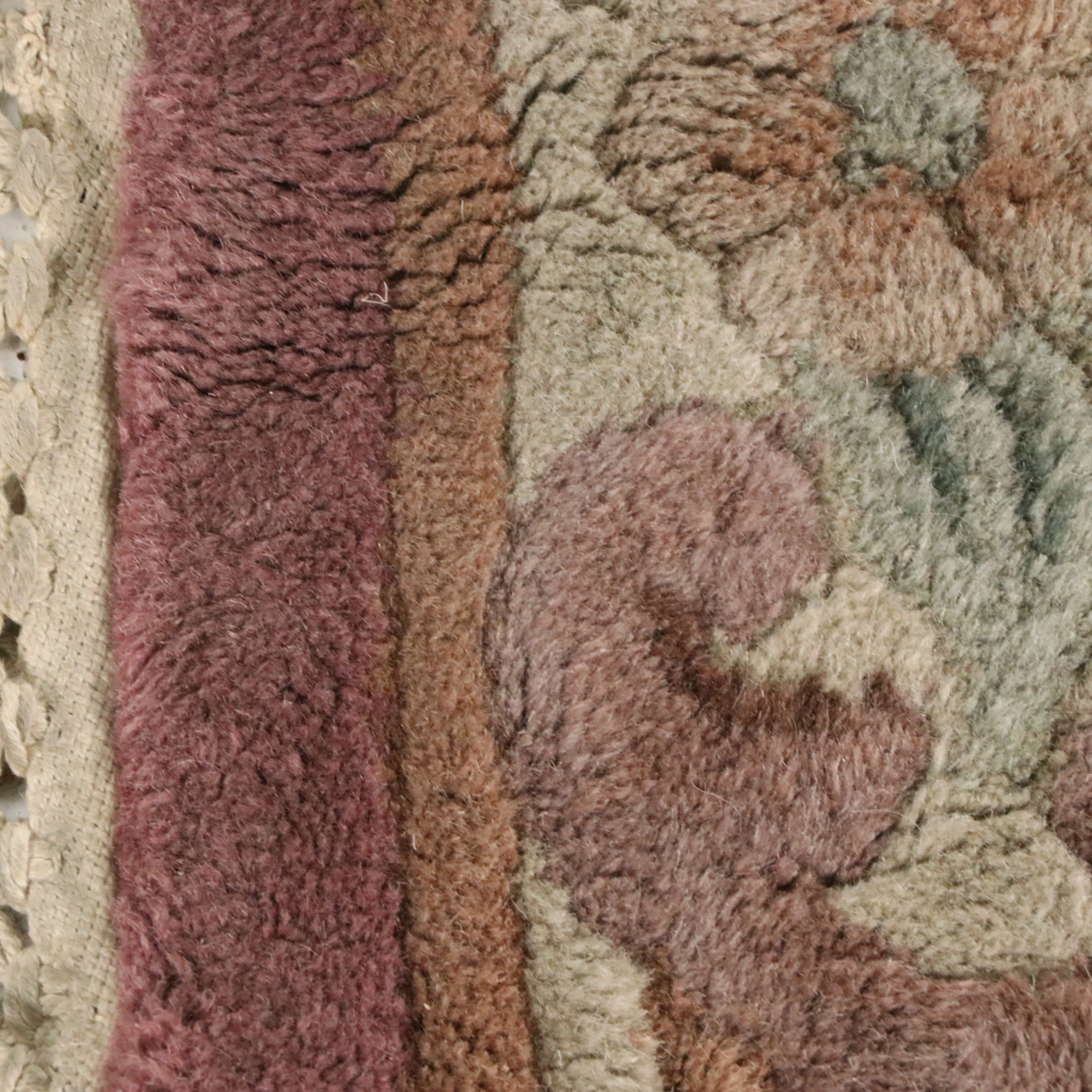 3'6 Octagonal Hand-Tufted Chinese Peking Accent Rug