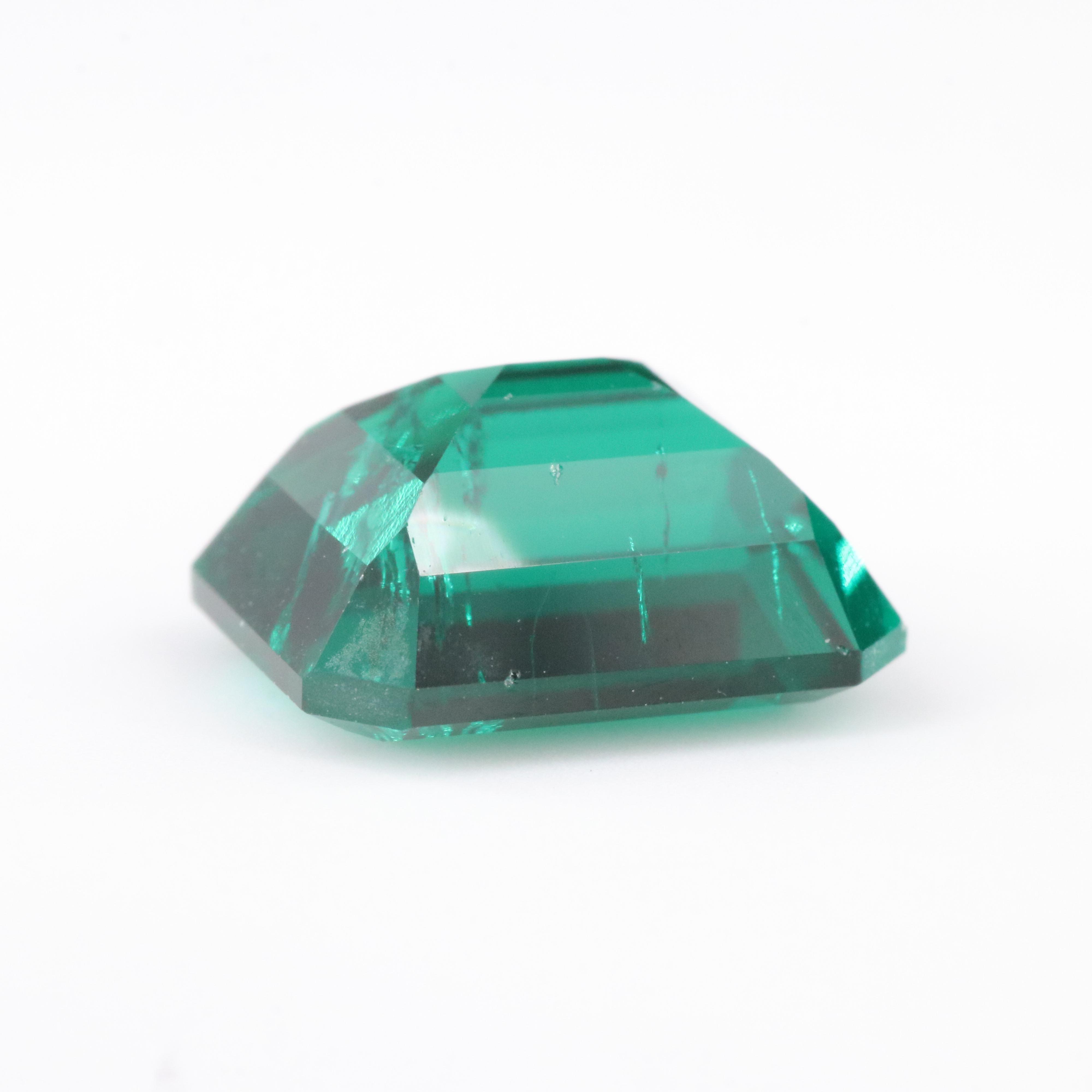 Loose 4.16 CT Lab Grown Emerald