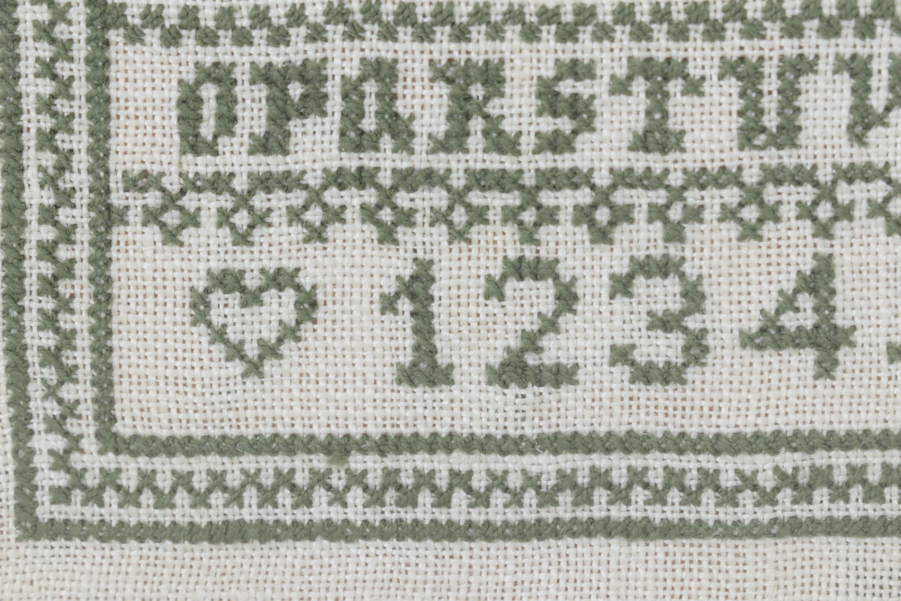 Handmade Cross-Stitch Sampler, Early 20th Century