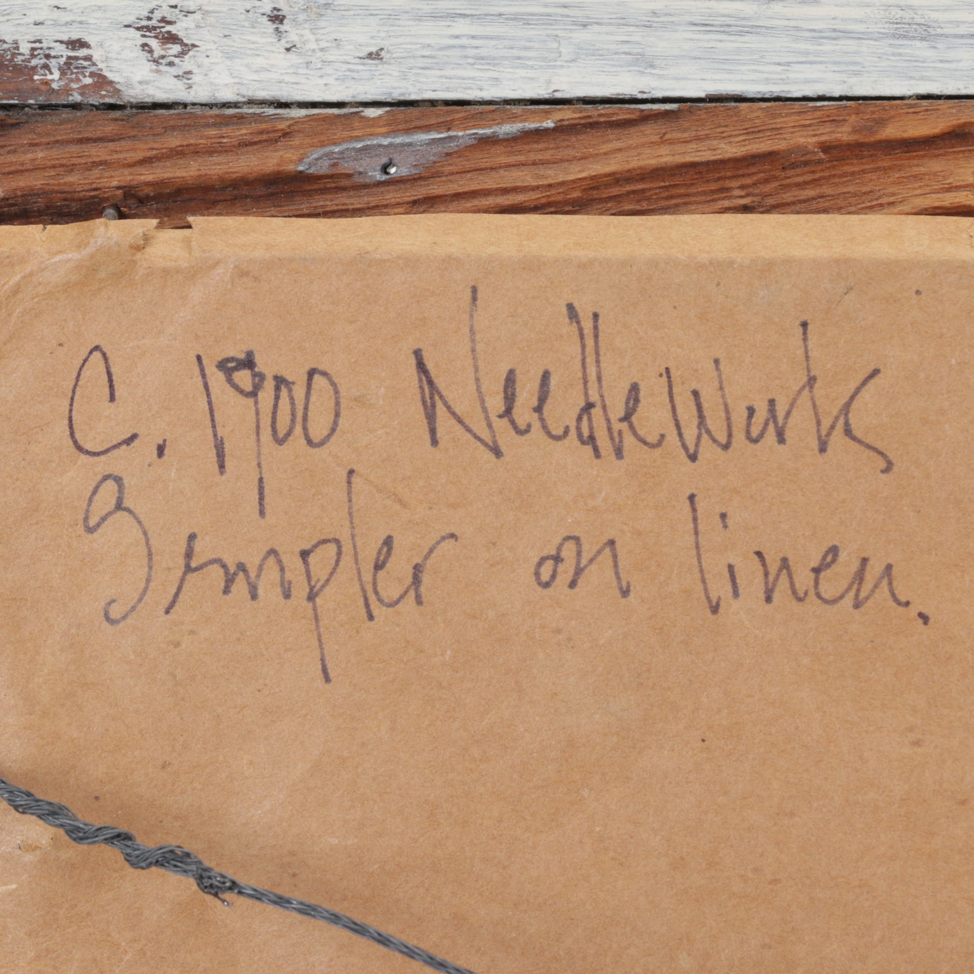 Handmade Cross-Stitch Sampler, Early 20th Century