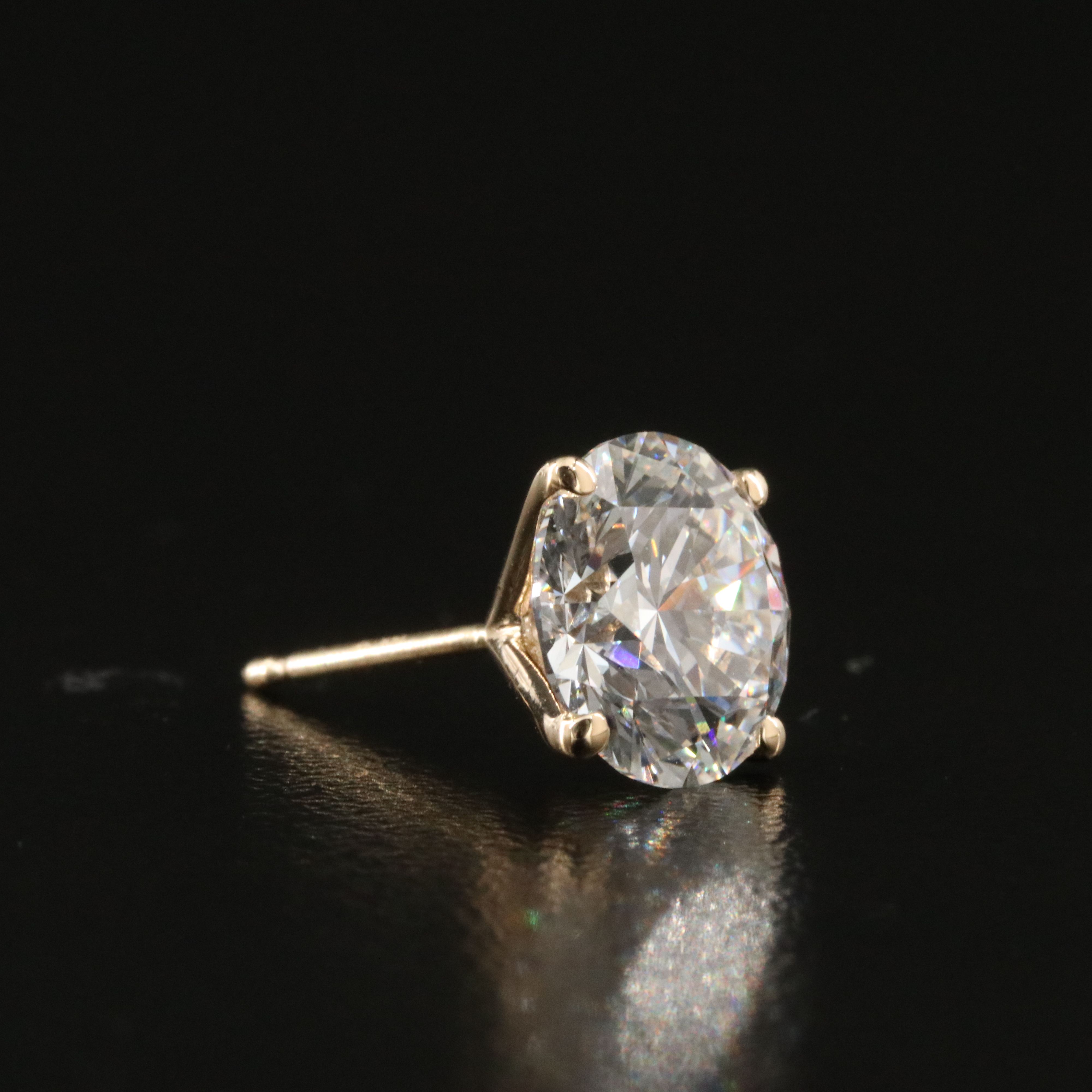 14K 5.08 CTW Lab Grown Diamond Stud Earrings with IGI Reports