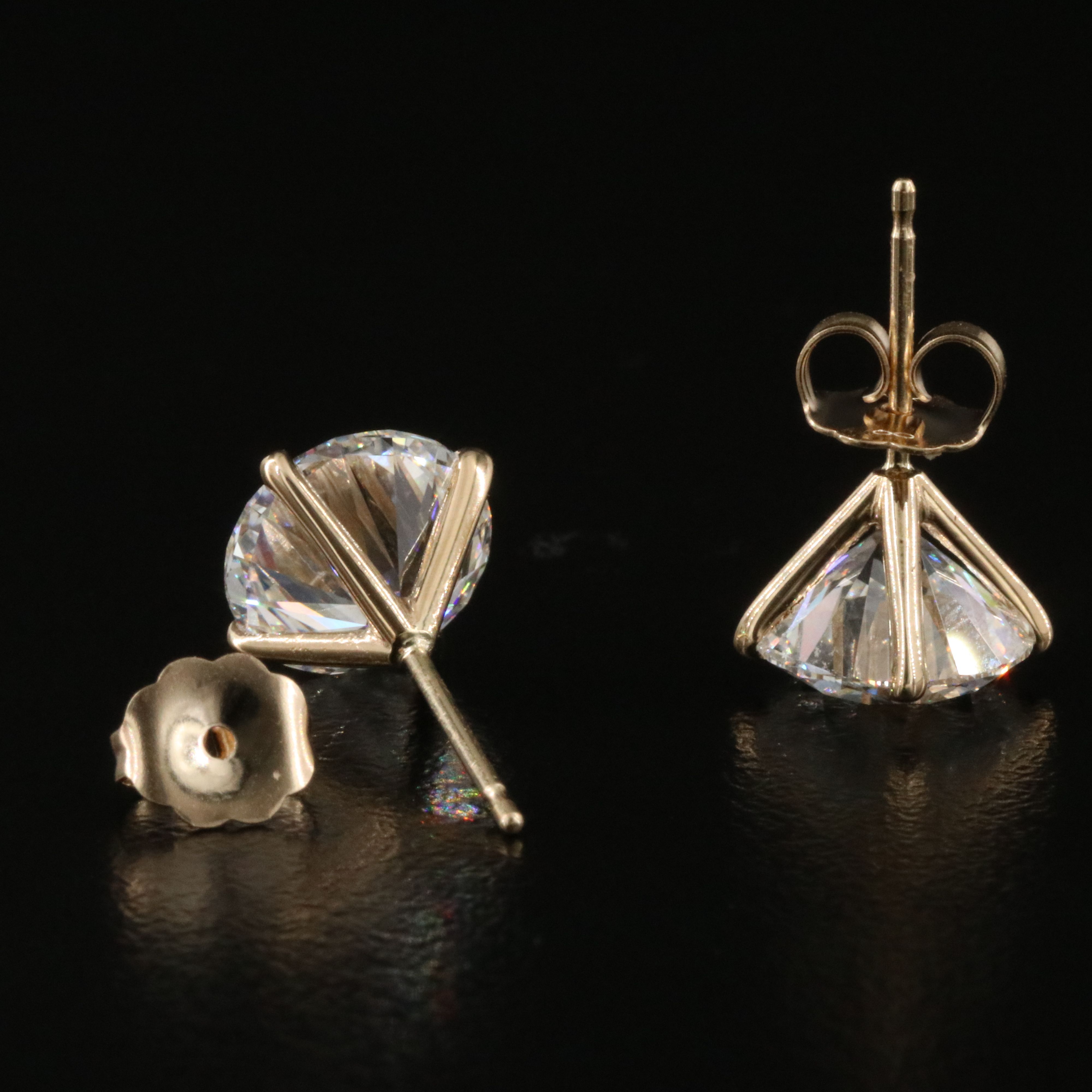 14K 5.08 CTW Lab Grown Diamond Stud Earrings with IGI Reports