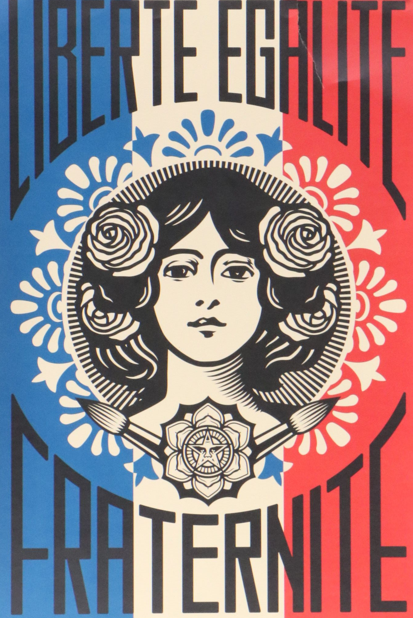 Shepard Fairey Letterpress "Liberté, Égalité, Fraternité," 2022