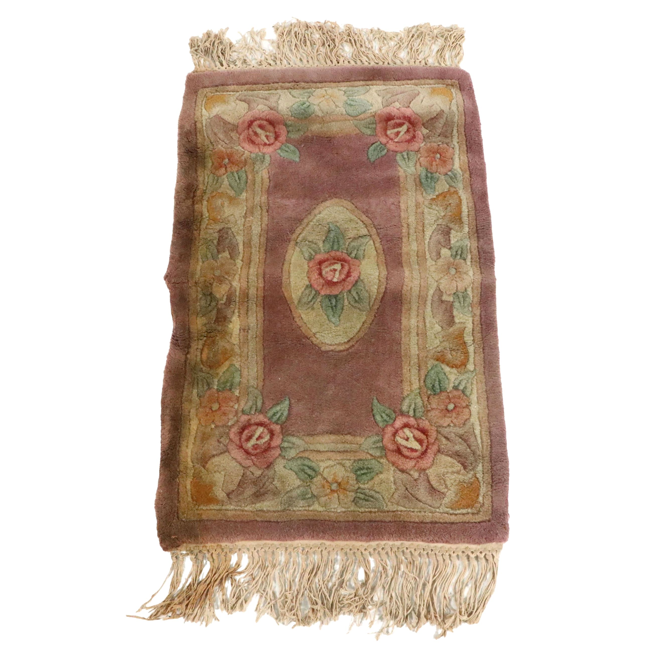 1'10 x 3'8 Hand-Tufted Yunan Chinese Accent Rug