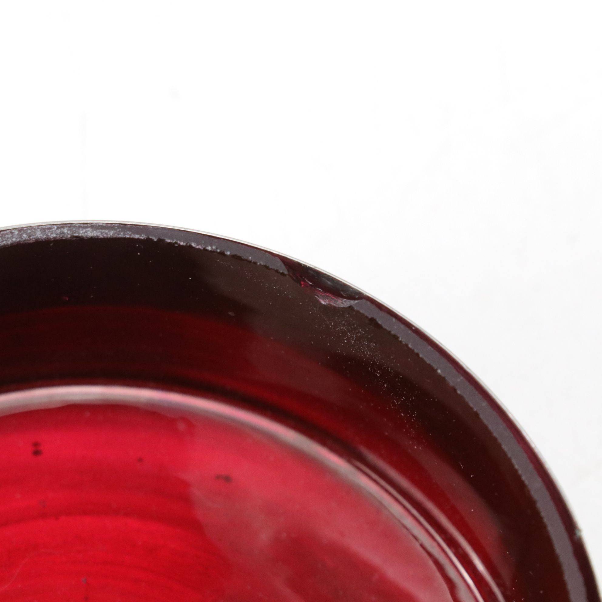 Anton Scharff Medallion Decorative Box with Flash Glass Insert