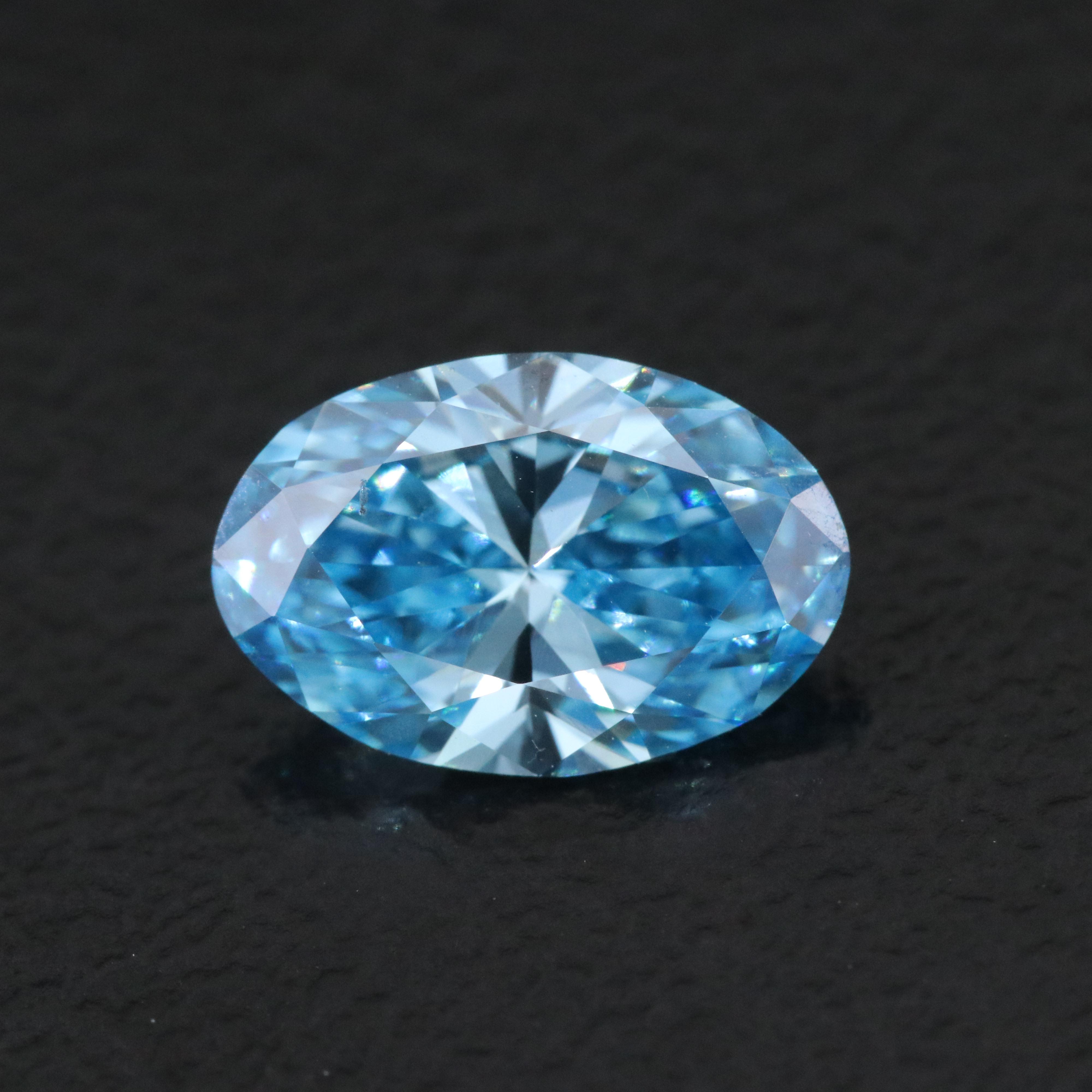 Loose 1.15 CT Lab Grown Fancy Vivid Blue Diamond with IGI Report