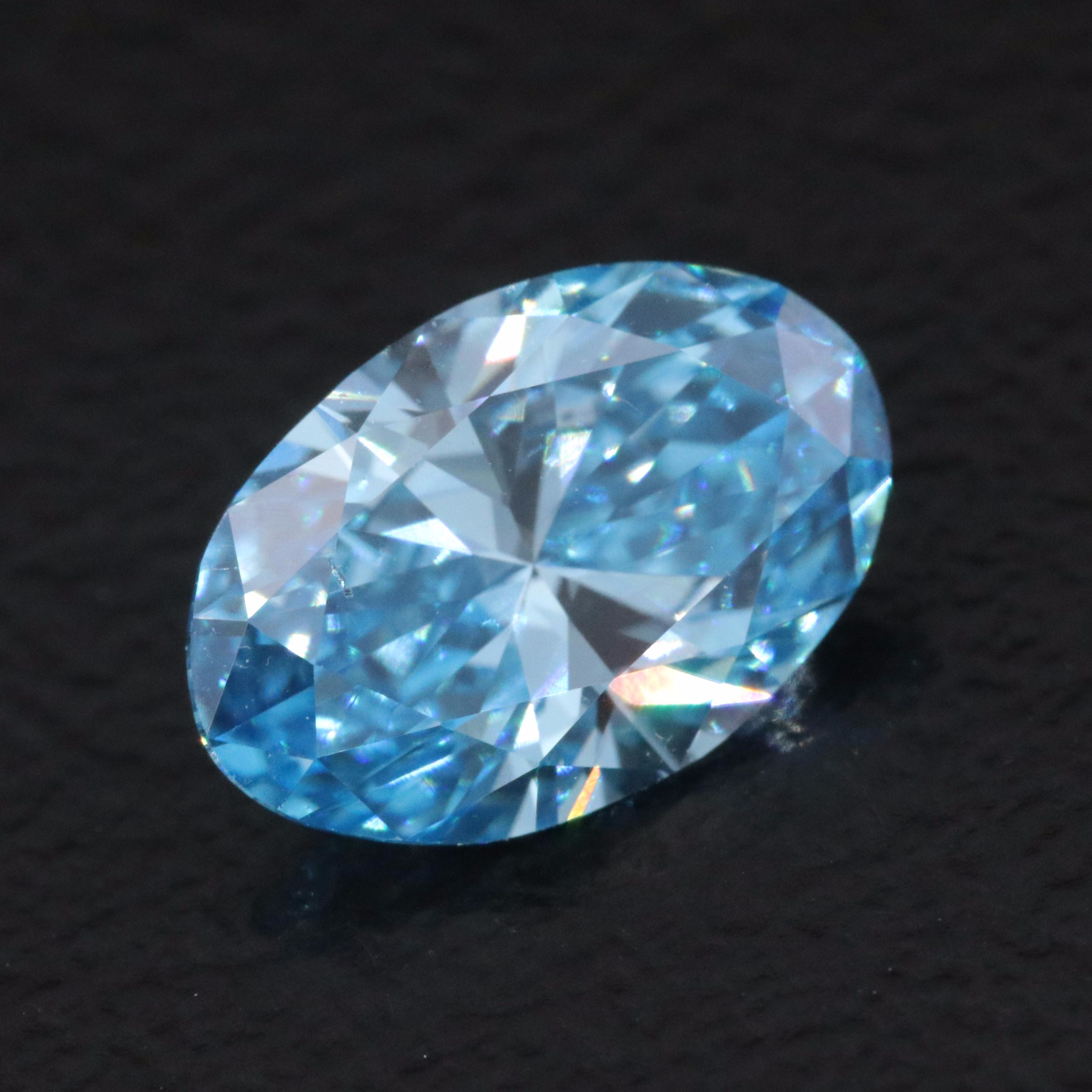 Loose 1.15 CT Lab Grown Fancy Vivid Blue Diamond with IGI Report