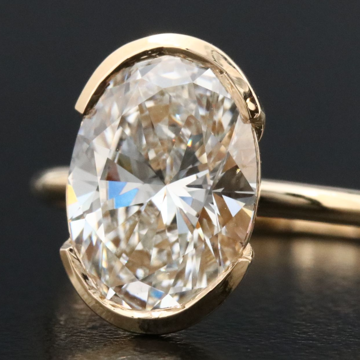 18K 2.99 CT Lab Grown Diamond Solitaire Ring with IGI Report