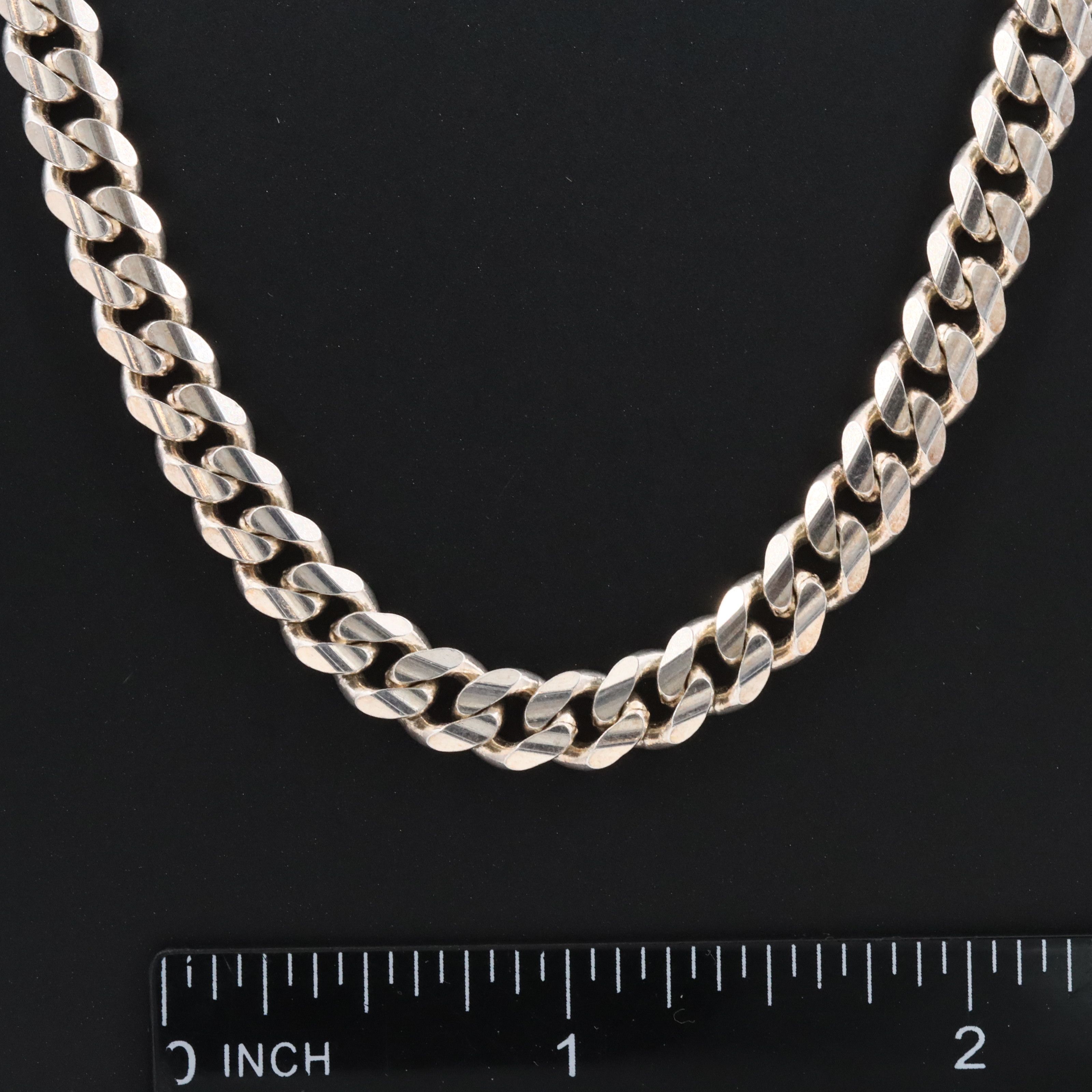 Italian Sterling Curb Chain Necklace