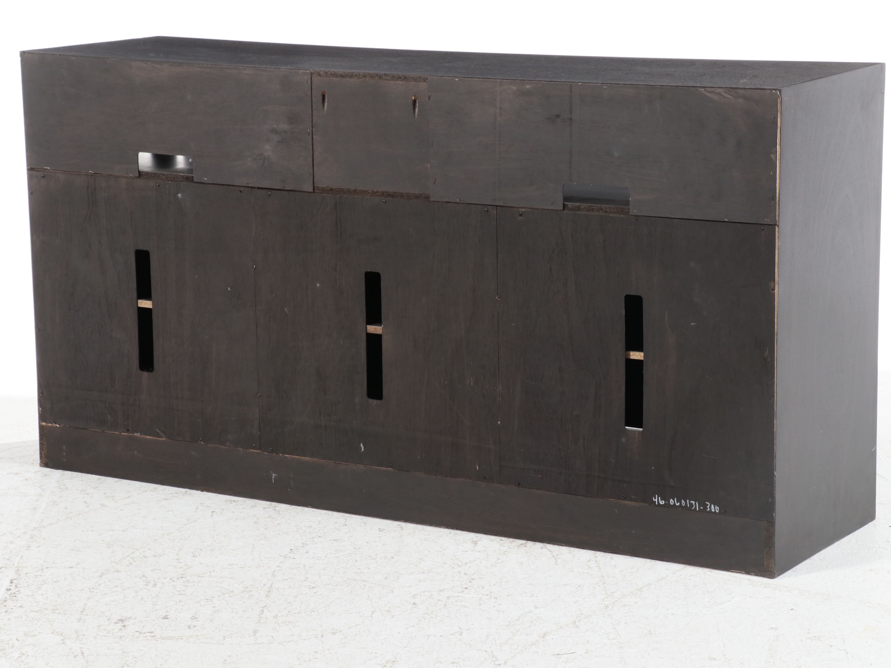Contemporary Espresso Wood Media Console, 21st Century