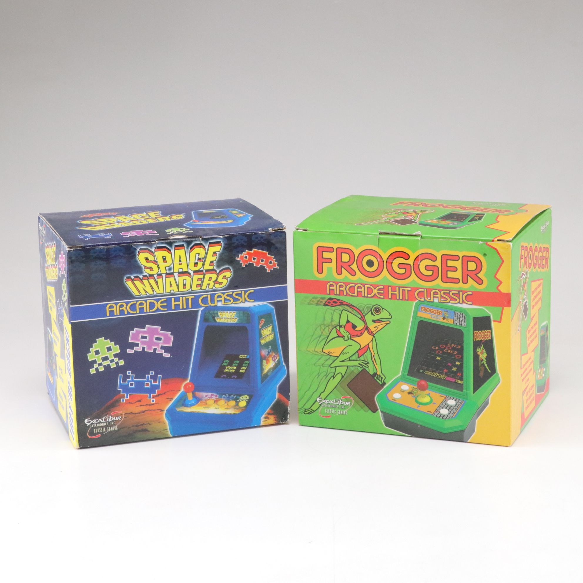 Arcade Hit Classic "Frogger" and "Space Invaders" Tabletop Arcade Games