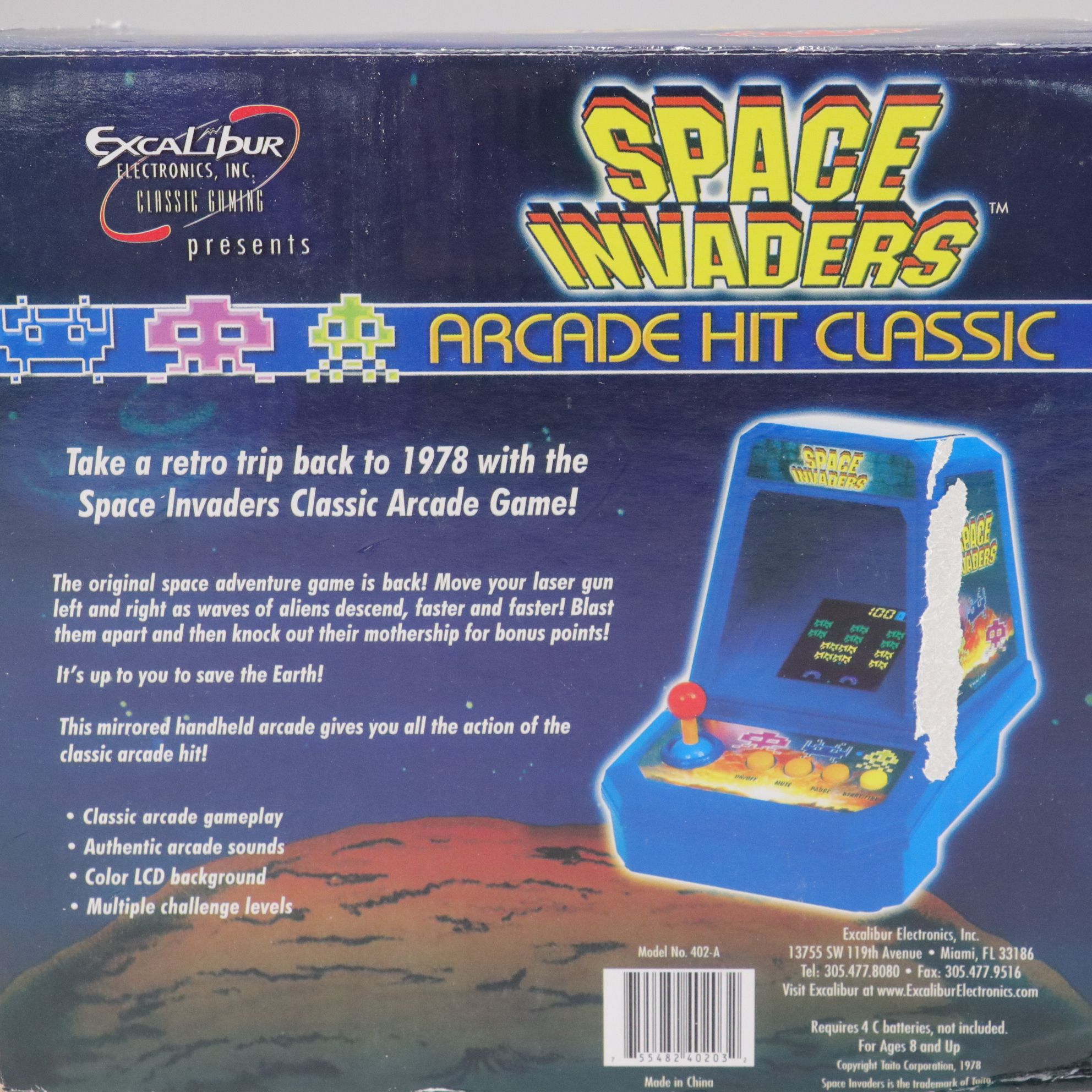 Arcade Hit Classic "Frogger" and "Space Invaders" Tabletop Arcade Games